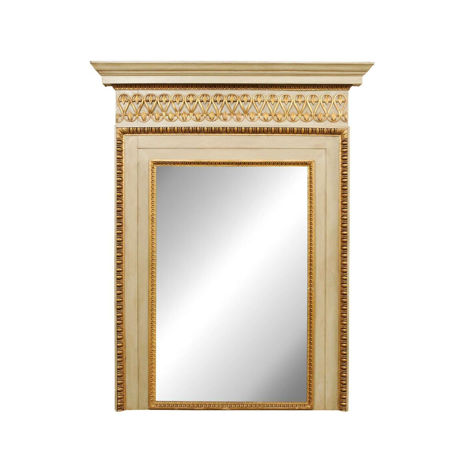 French Over-Mantle Mirror w/Gilt Accents