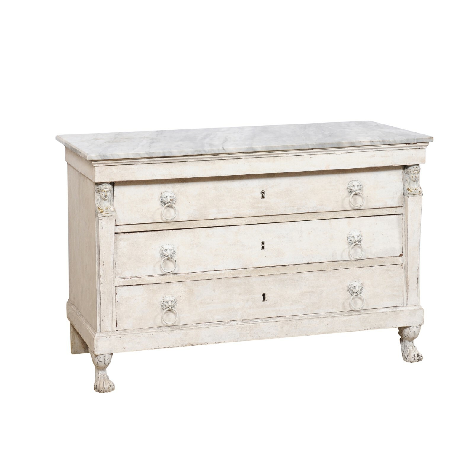 Neoclassic Period French Commode w/Paw Feet