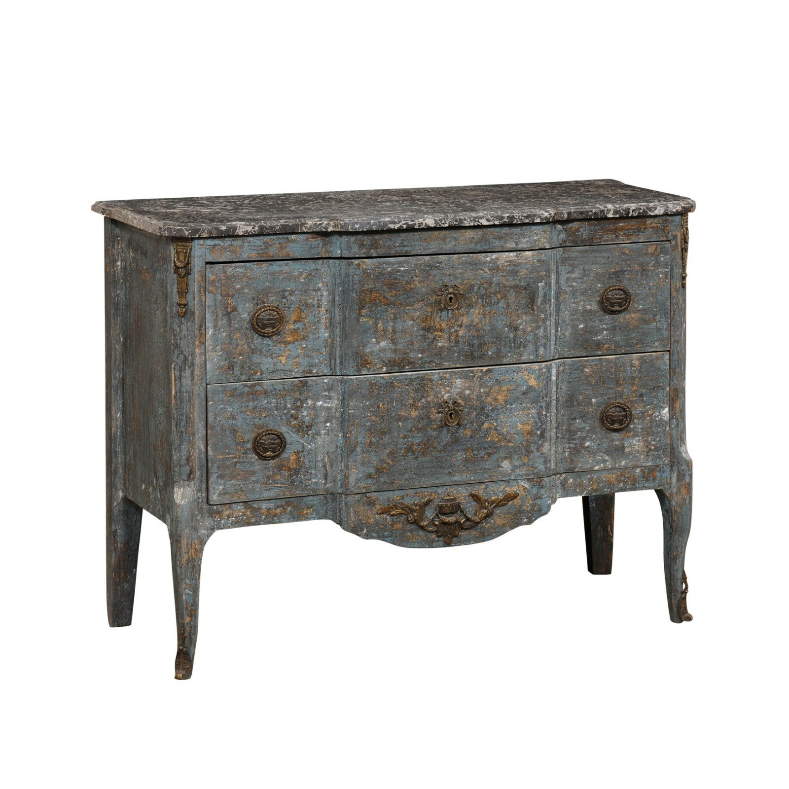 Neoclassical Commode w/Black Marble Top