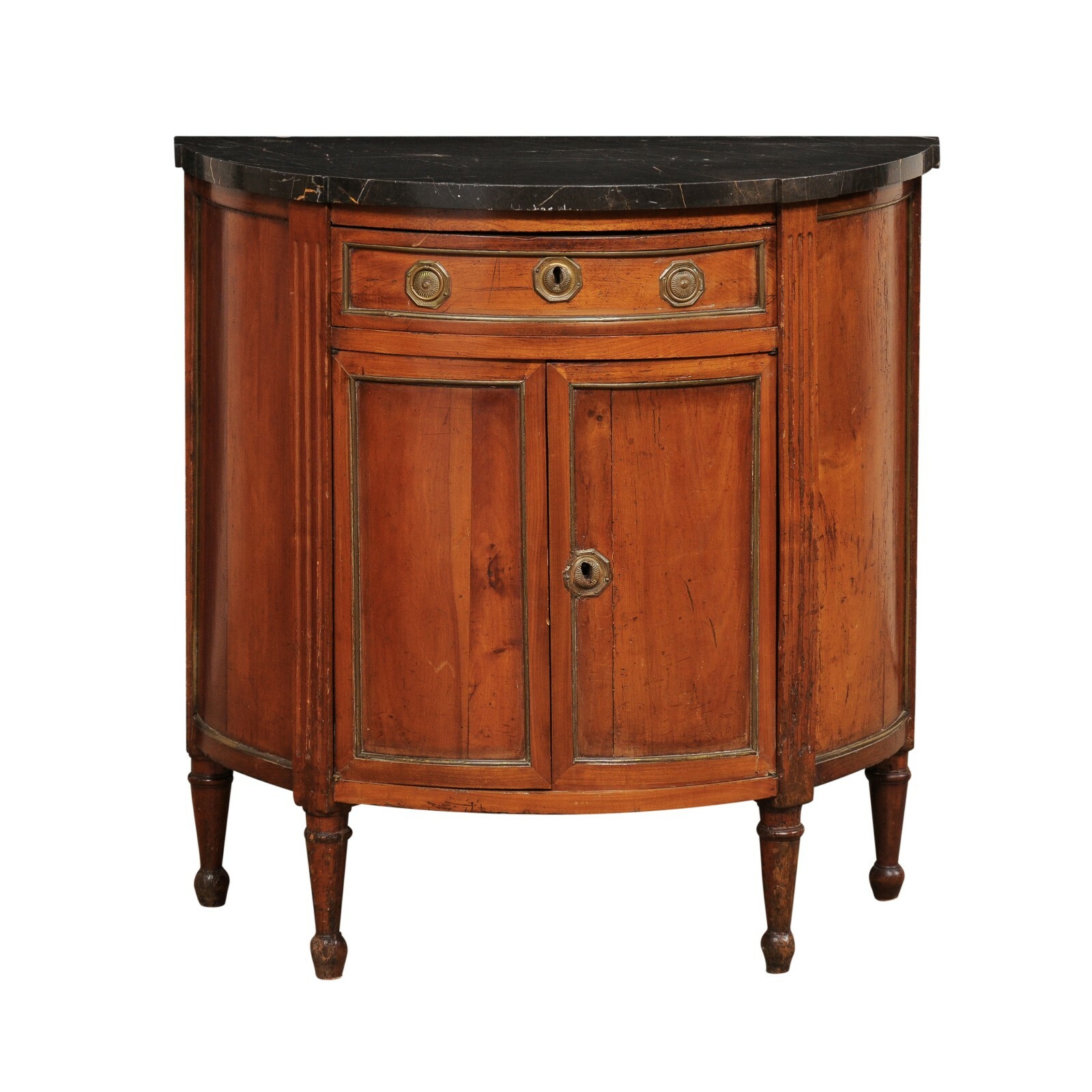 Late 18th C. Neoclassic Demi-Lune Cabinet