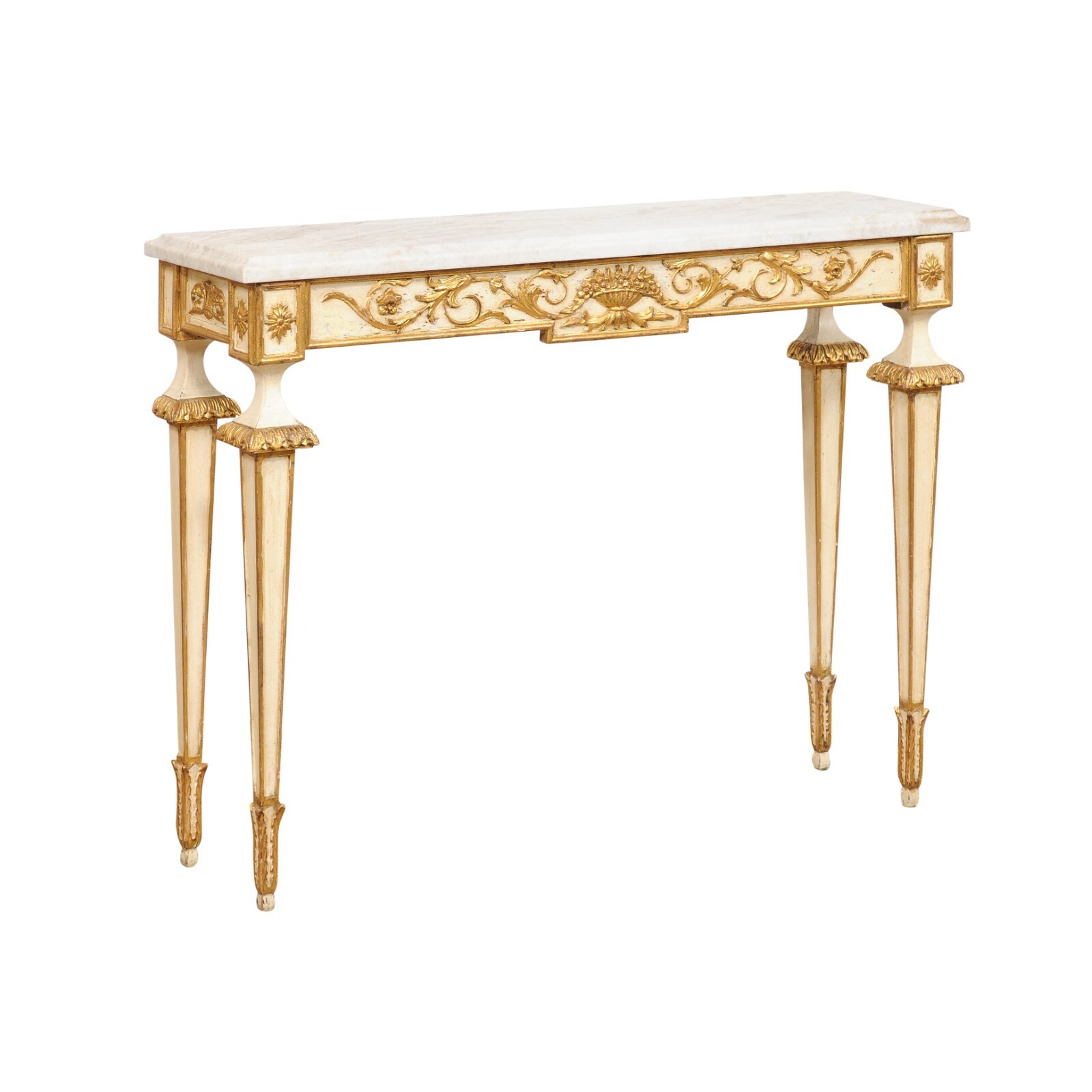 Italian "Skinny" Console Table, 3.5 Ft Wide