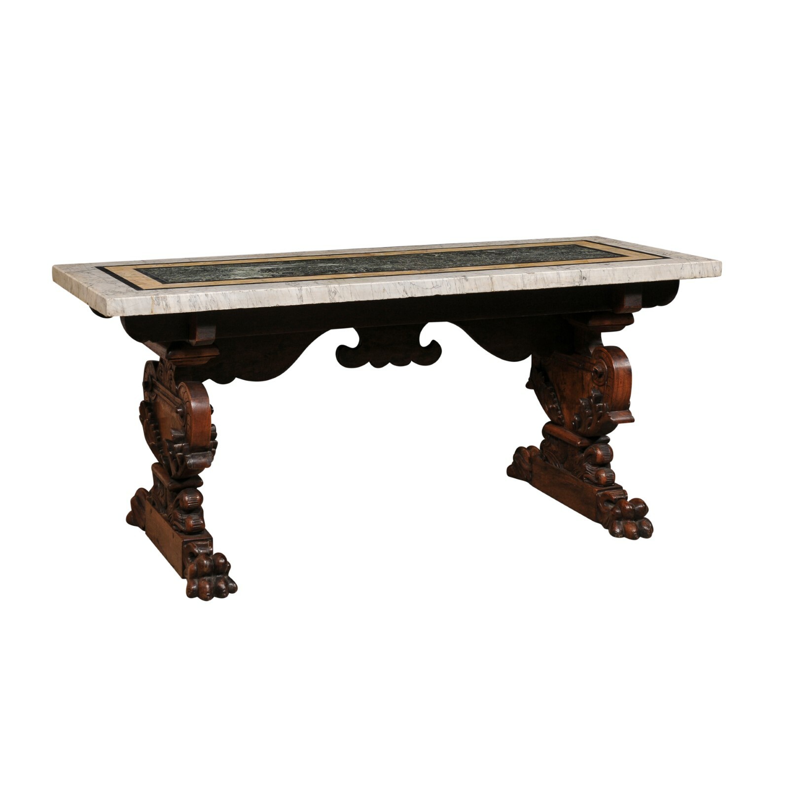 A Gorgeous 18th C. Italian Marble Top Table