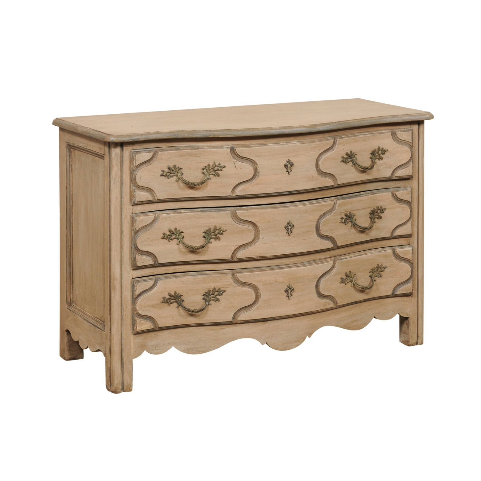 Italian Painted Serpentine Chest of Drawers