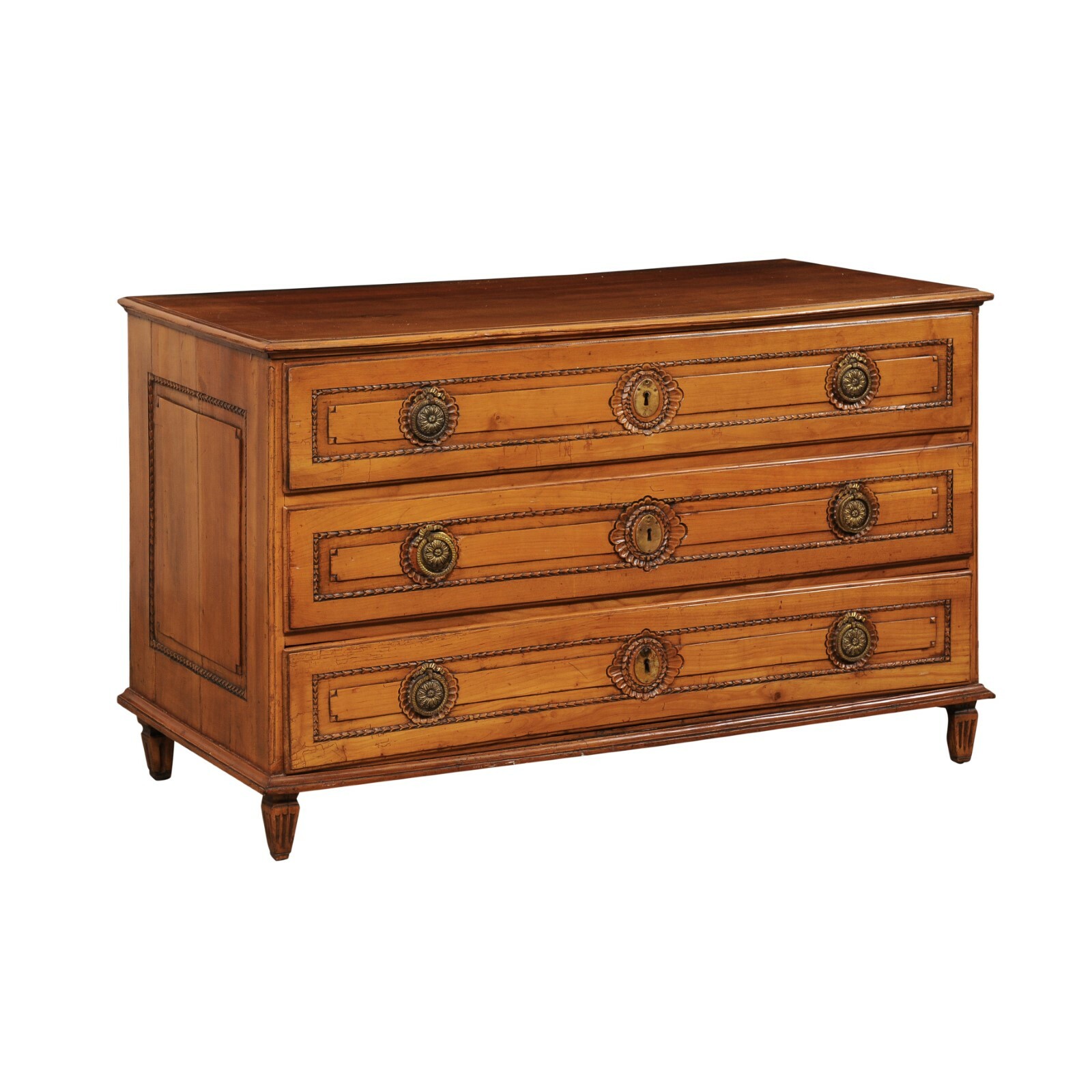 18th C. French Commode w/Nice Trim Details