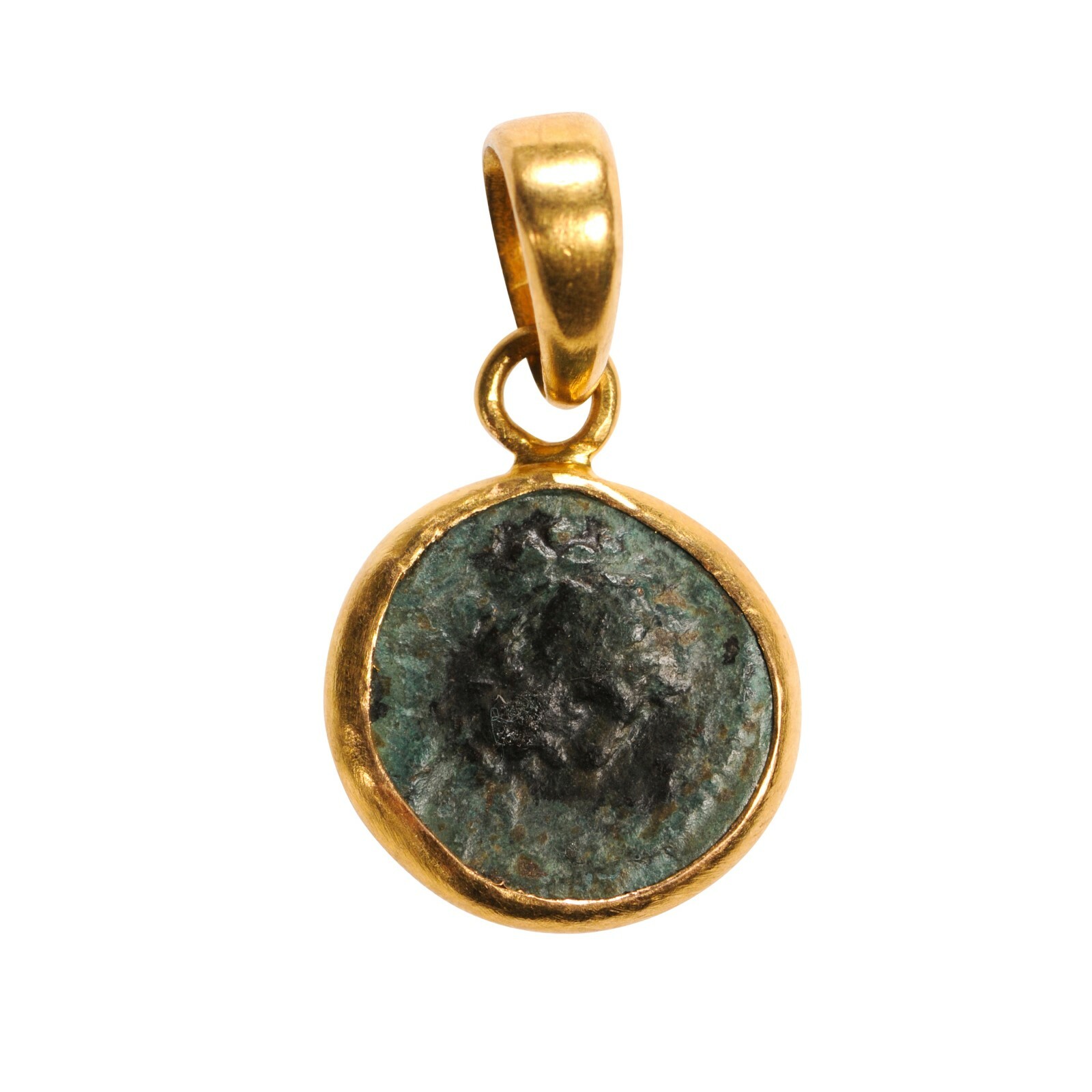 Roman Coin & Pyrite Necklace