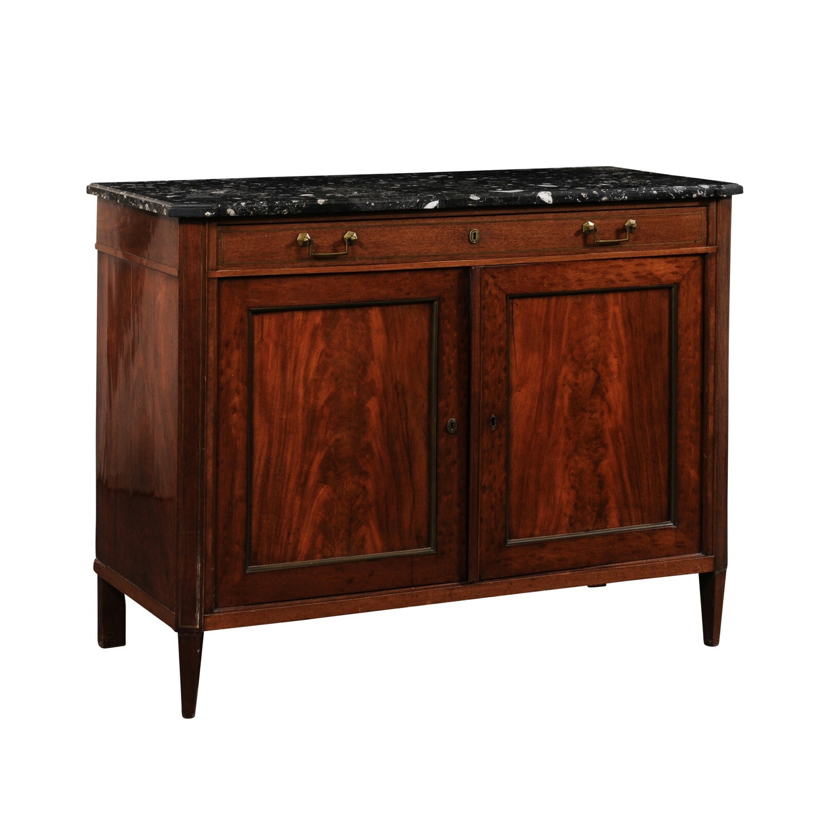 French Buffet w/Black Marble Top, 19th C.