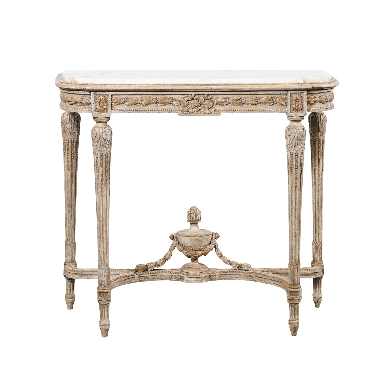 French Neoclassic Elegantly-Carved Console
