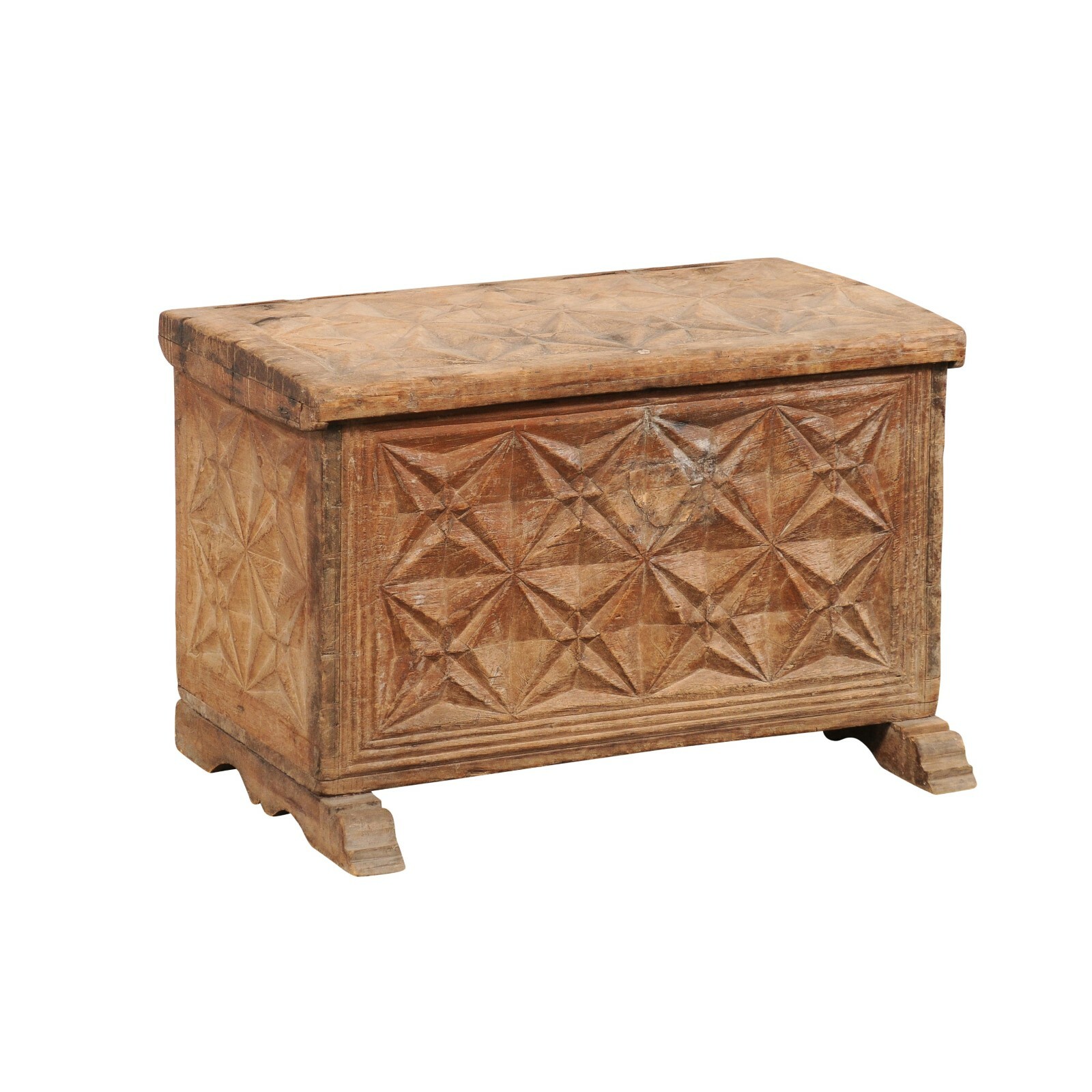 19th C. Moorish Carved-Wood Box, Spain