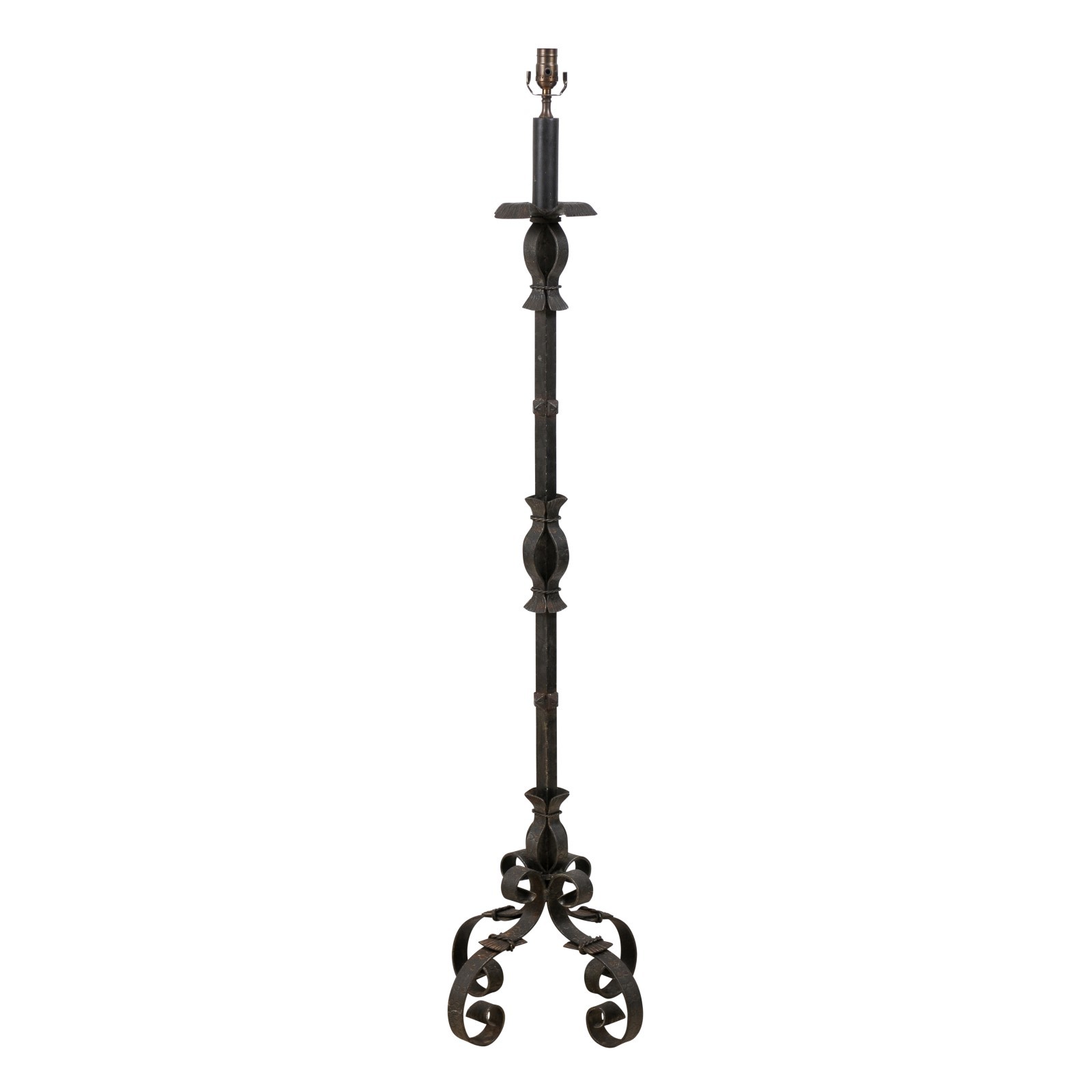 Elegant French Iron Floor Lamp