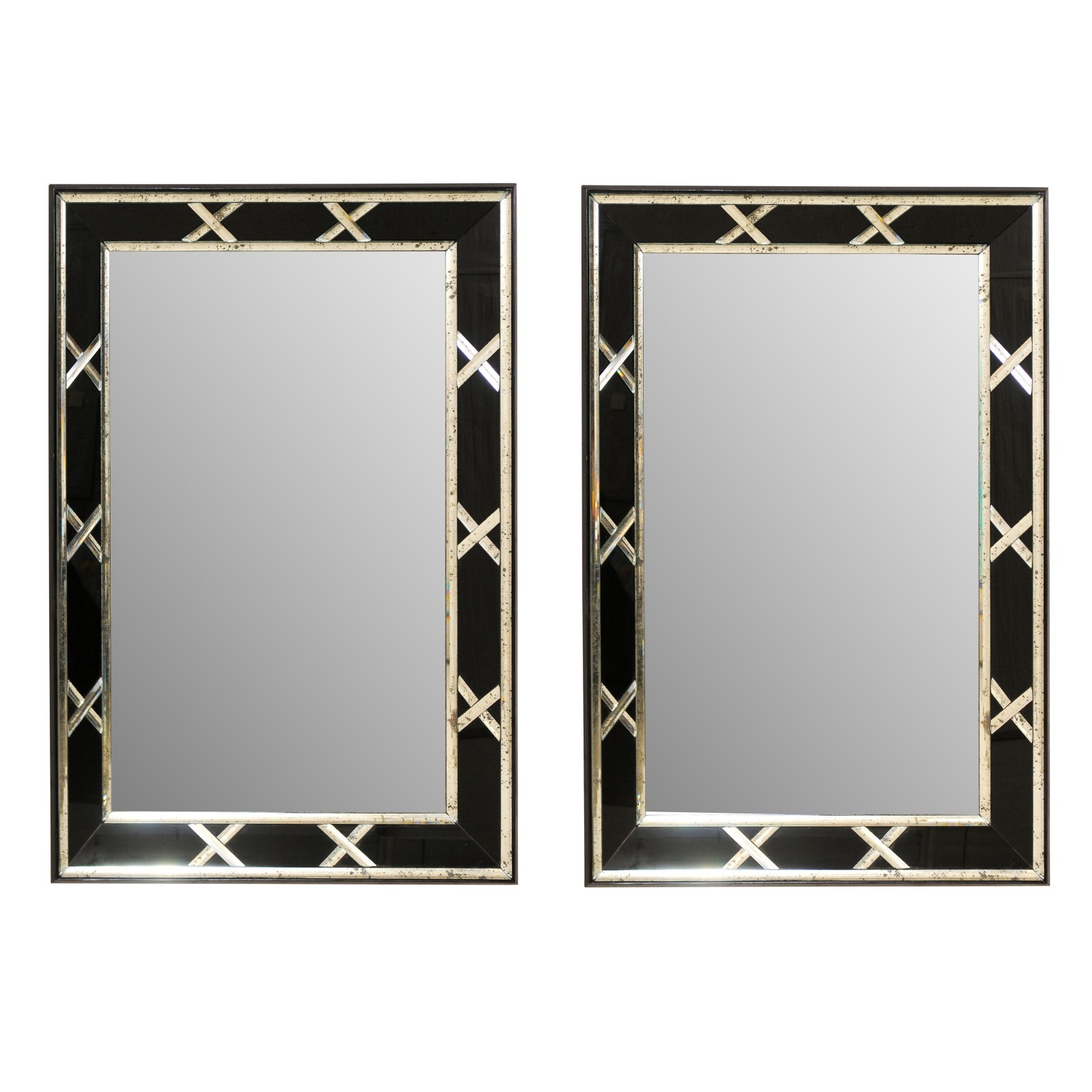 5 Ft. Tall Mirrors w/Black X Surround