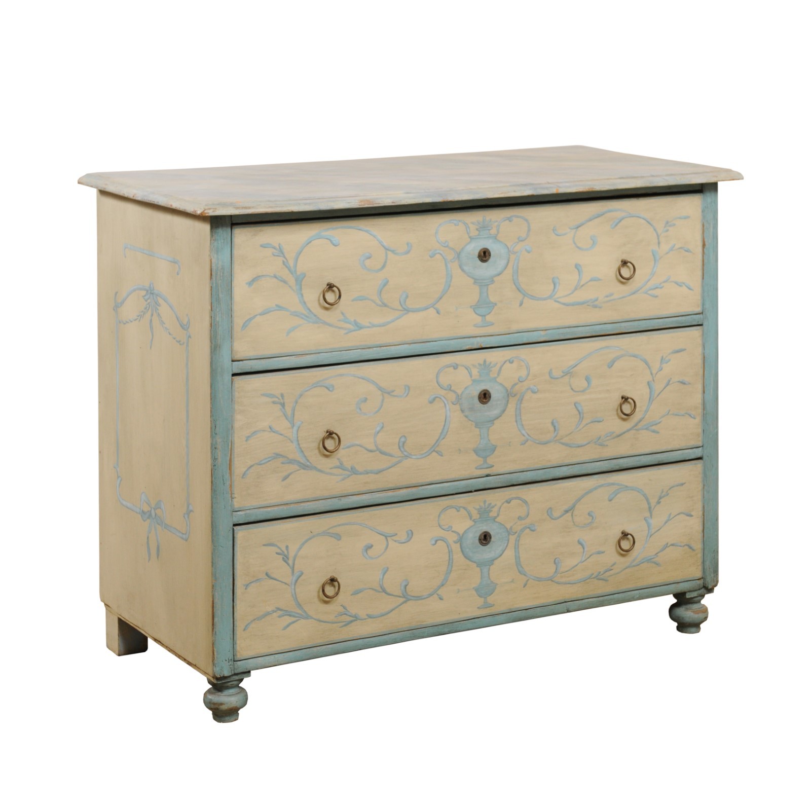 Antique Hand-Painted Chest from Europe 