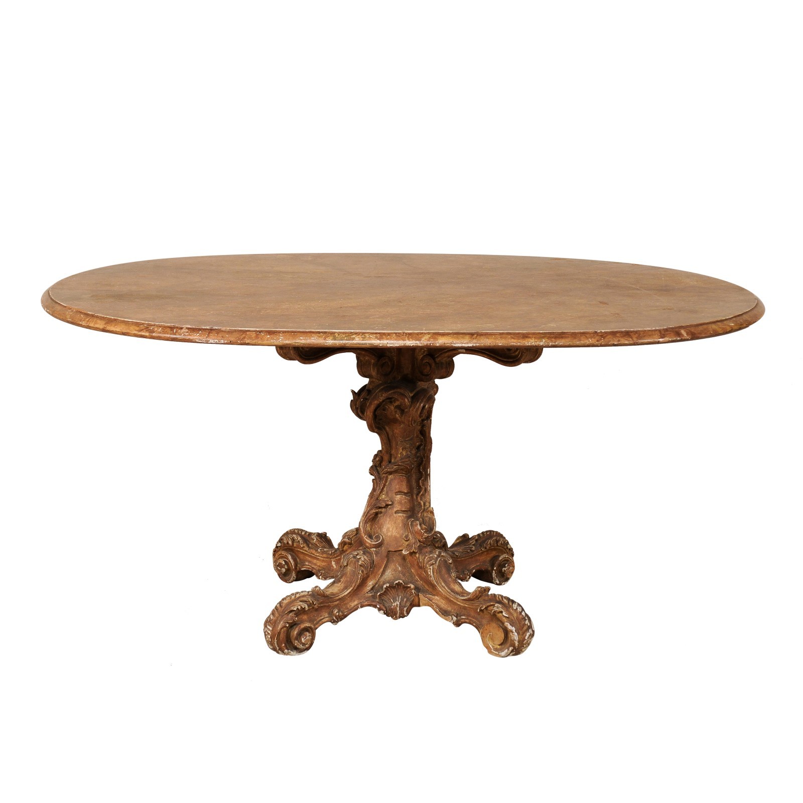 Ornate Carved Oval Italian Table