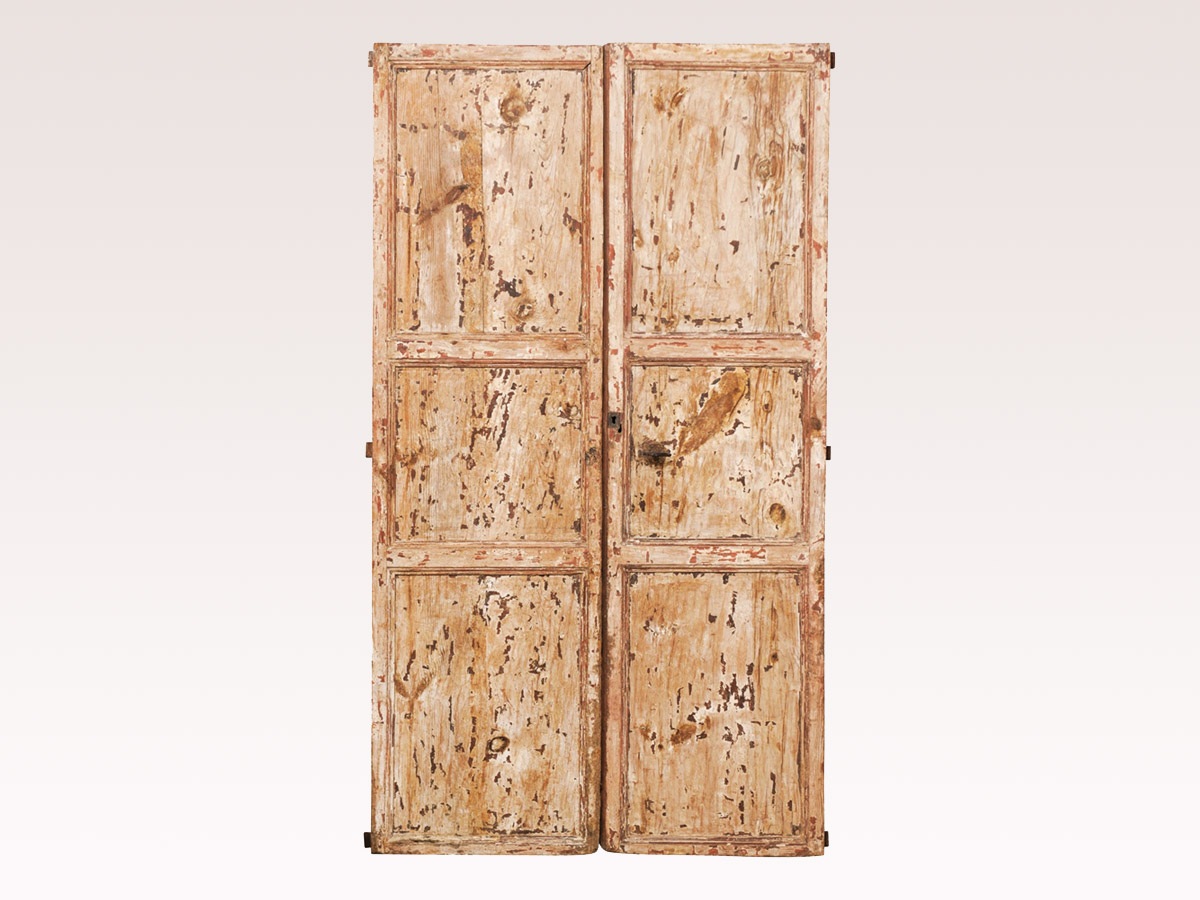 Pair of Aged Wooden French Doors