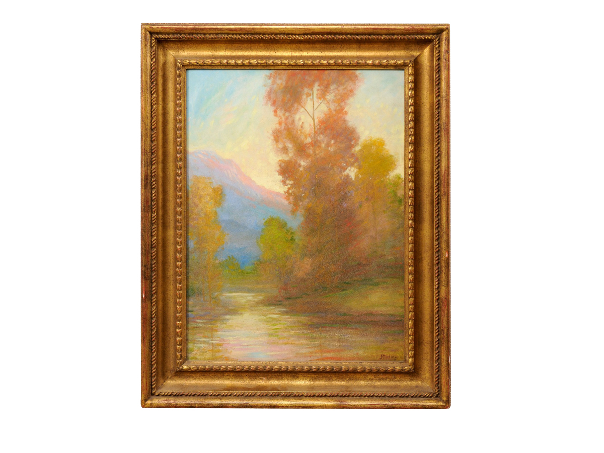 A Romantic Landscape Oil Painting