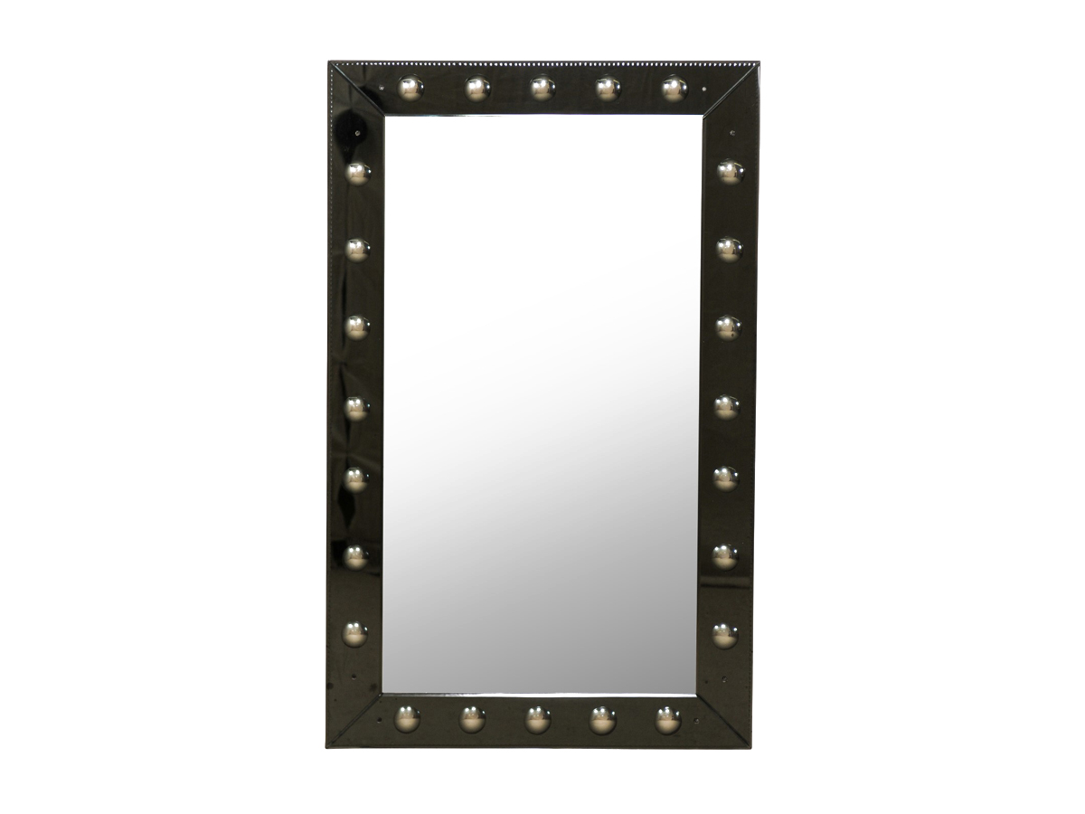 Black Rectangular Bullseye Mirror