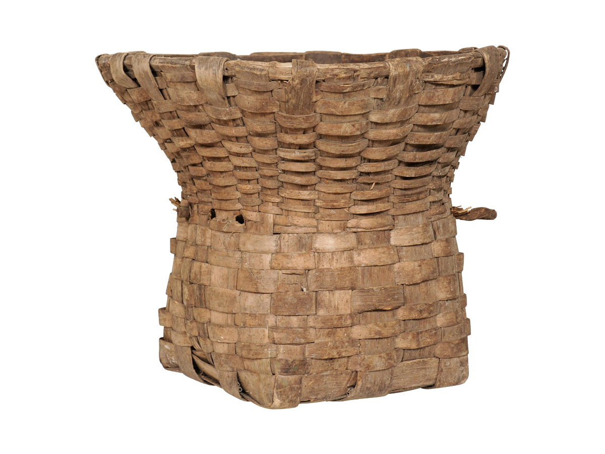 A Spanish Woven Split Wood Basket