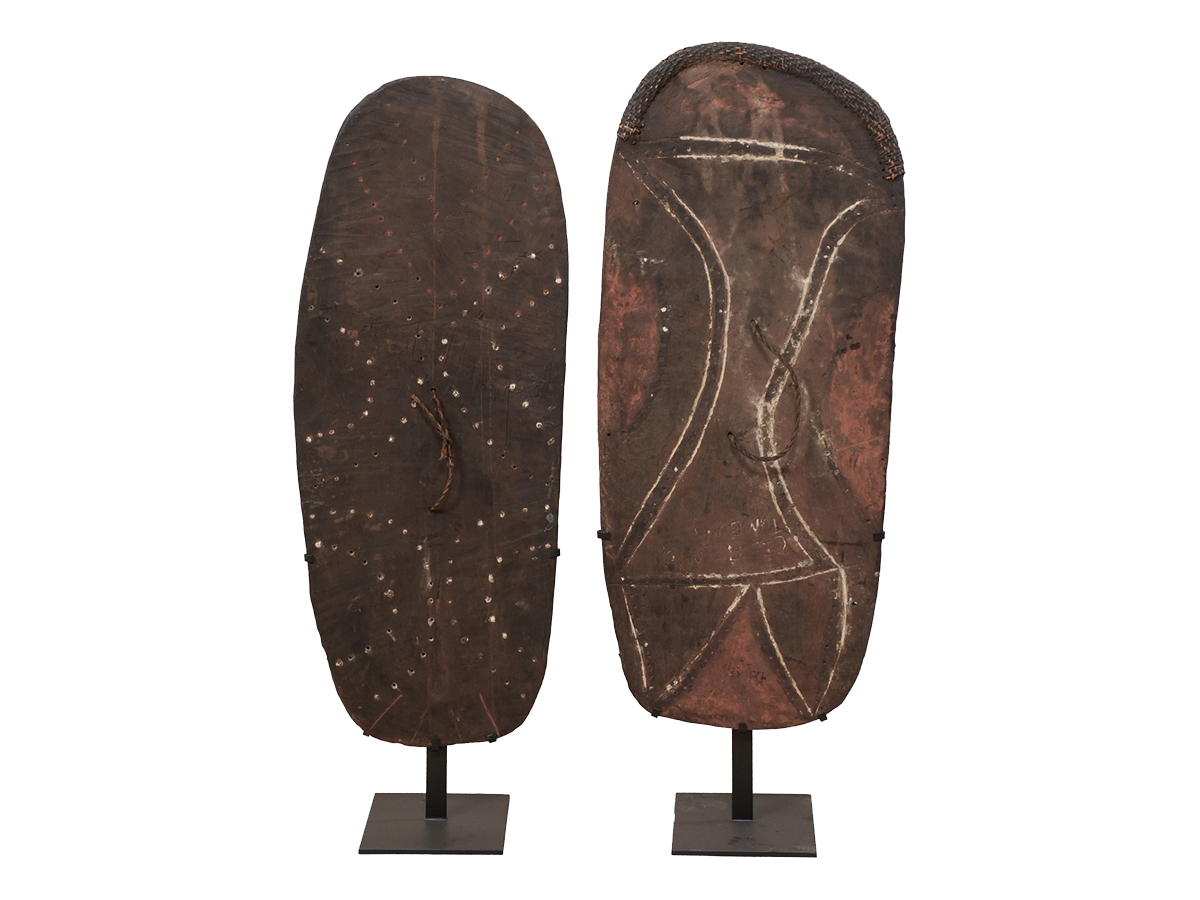 Pair of Papua New Guinea Mendi Shields