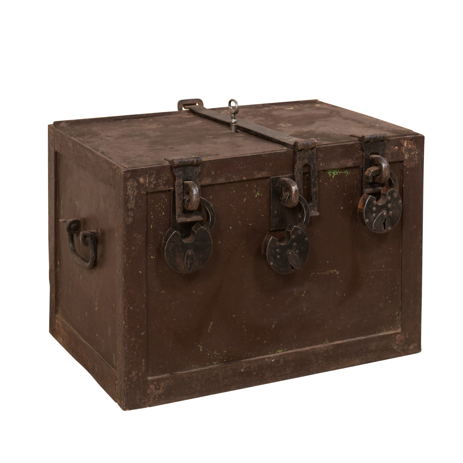 Swedish Iron Trunk Safe, 19th C.