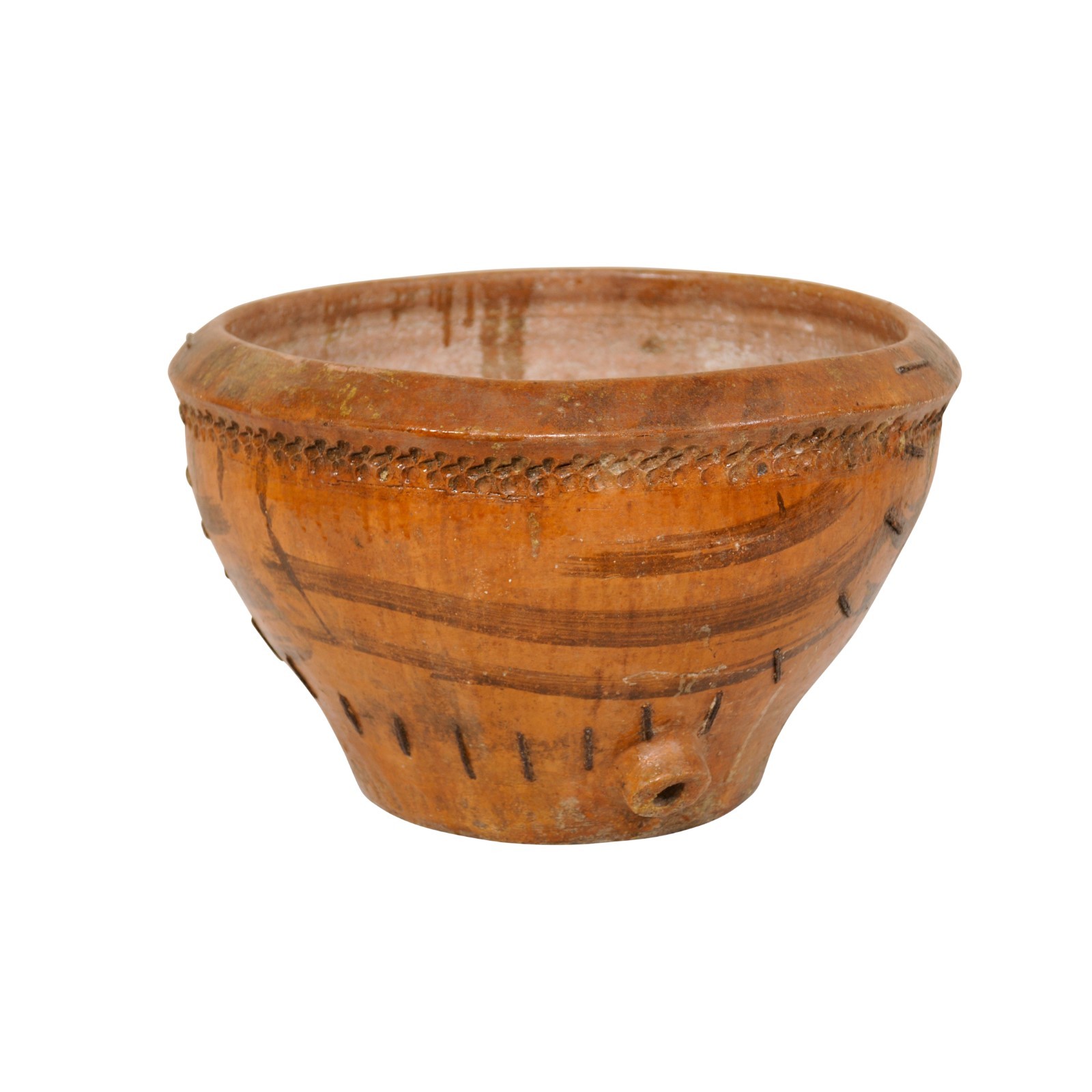 19th C. Spanish Pot w/Lovely Old Mend