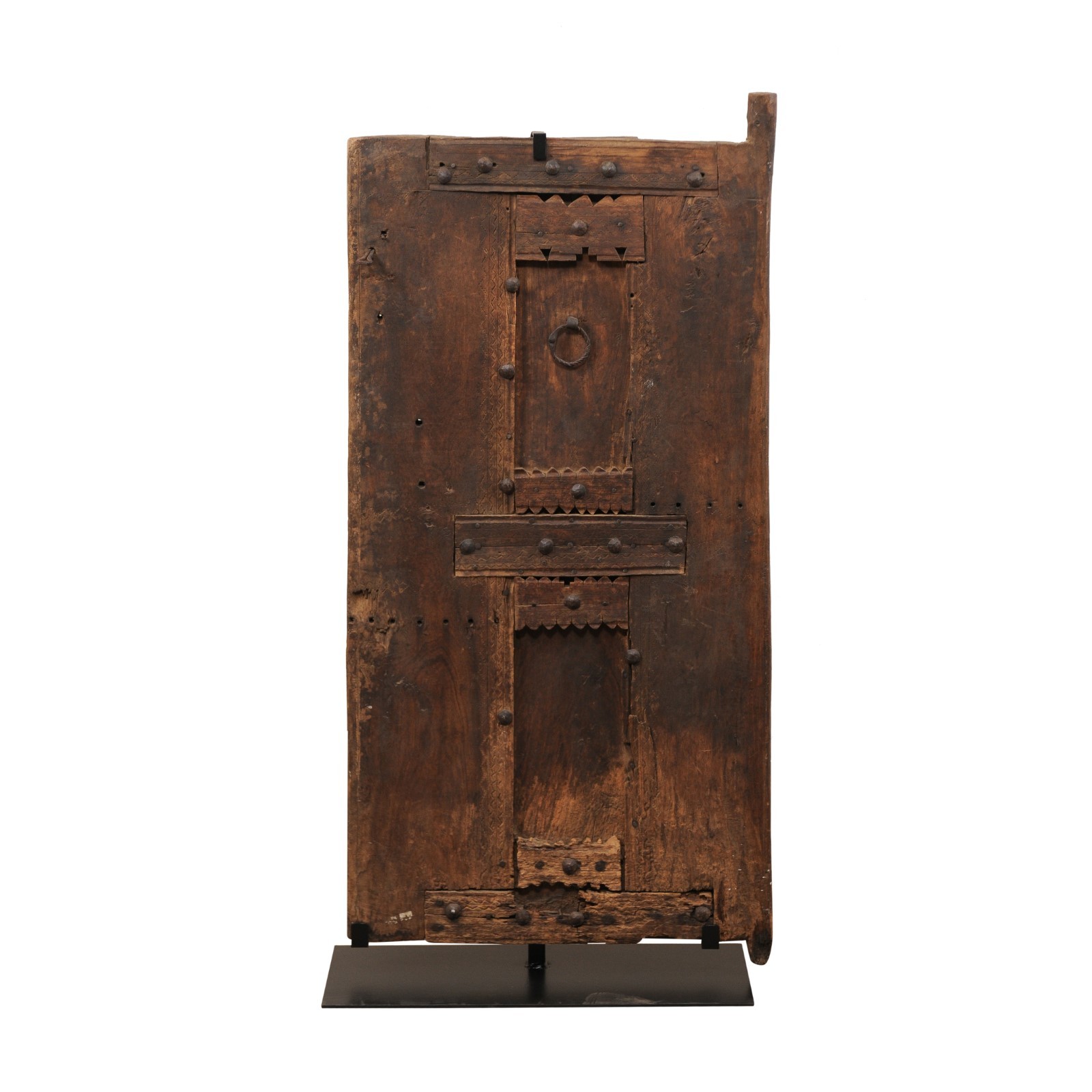 Moroccan 19th C. Rustic Door on Stand, 4+ft