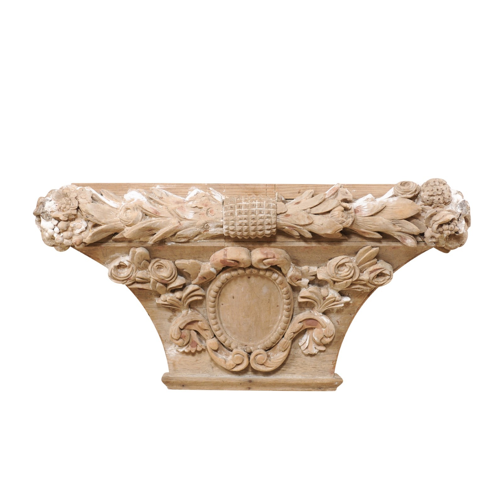 Spanish 19th C. Floral-Carved Wall Bracket