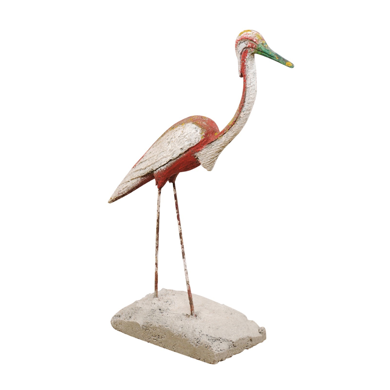 Crane Bird Garden Statue from France, 3 Ft | 2176 | A. Tyner Antiques Crane Bird Garden Statue from France, 3 Ft | 2176 | A. Tyner Antiques