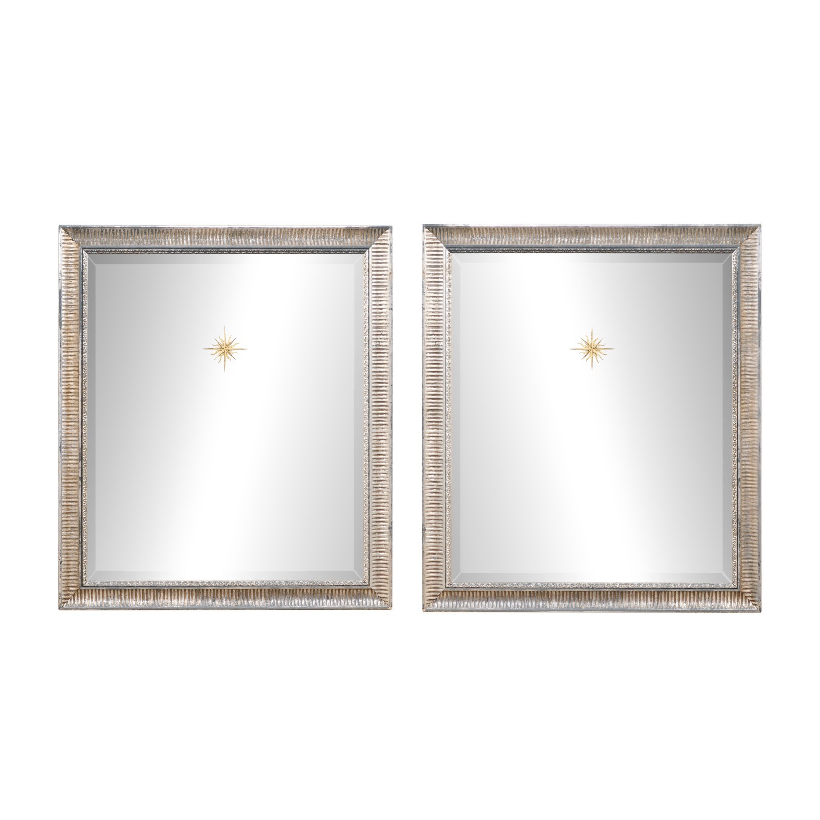 Pair of Artisan Mirrors with Starburst 