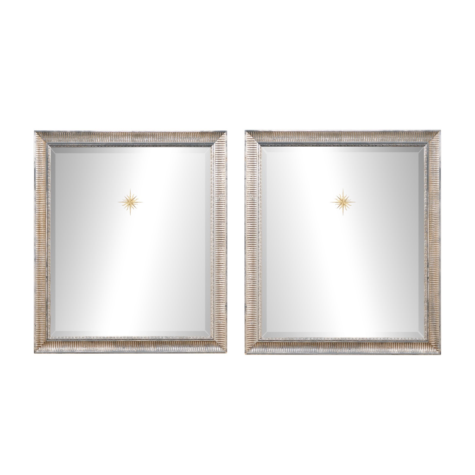 Pair of Artisan Mirrors with Starburst