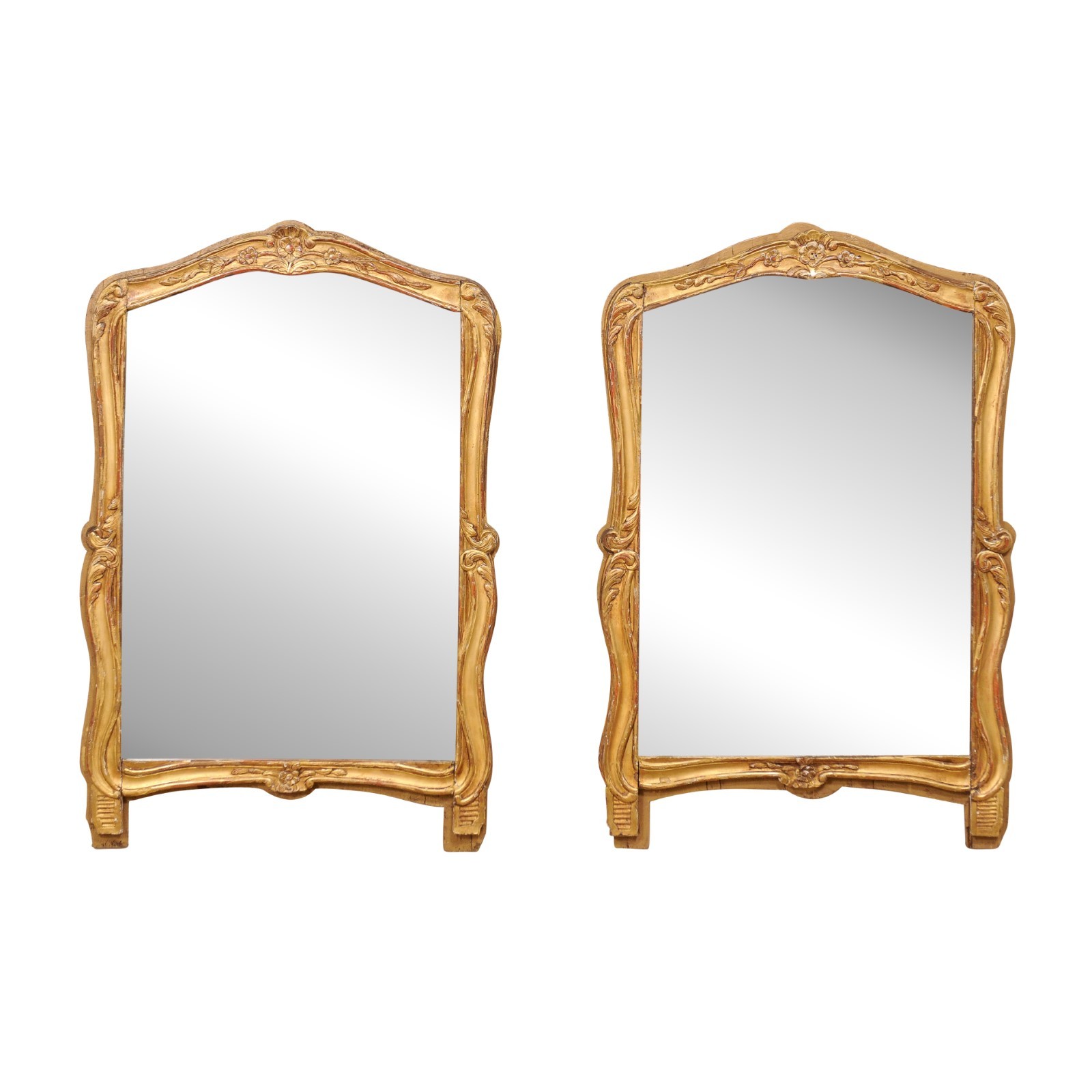 French 19th C. Carved & Gilt Wood Mirrors 