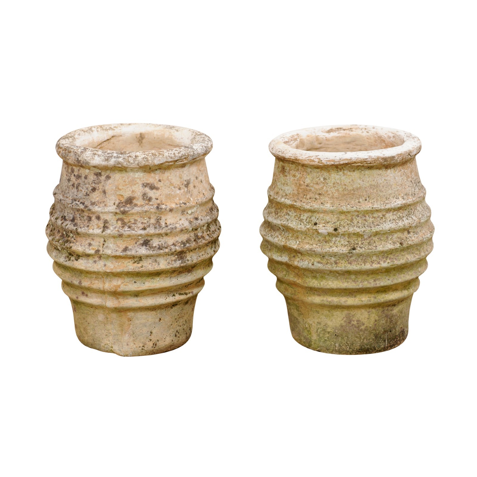 Pair of Spanish 19th C. Pots, 13.5" Tall