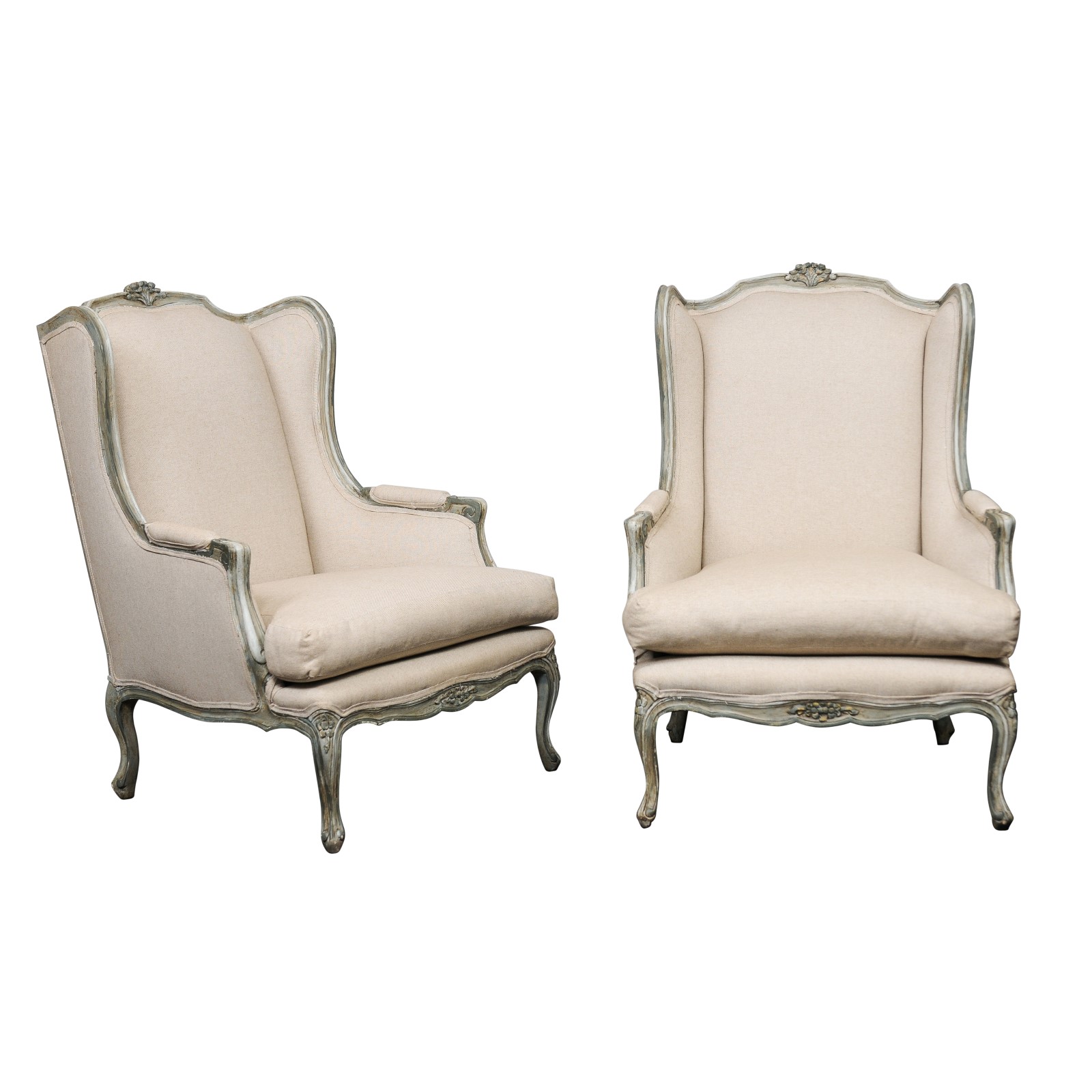 A Pair Of French Wingback Chairs 236 Tyner Antiques A Pair Of French Wingback Chairs