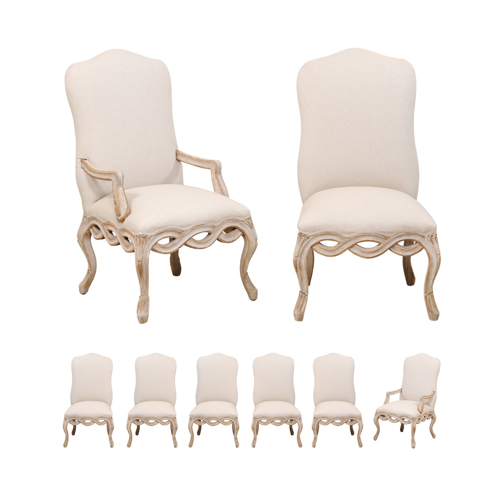 Set of Italian-Style Dining Chairs, XL-Seat