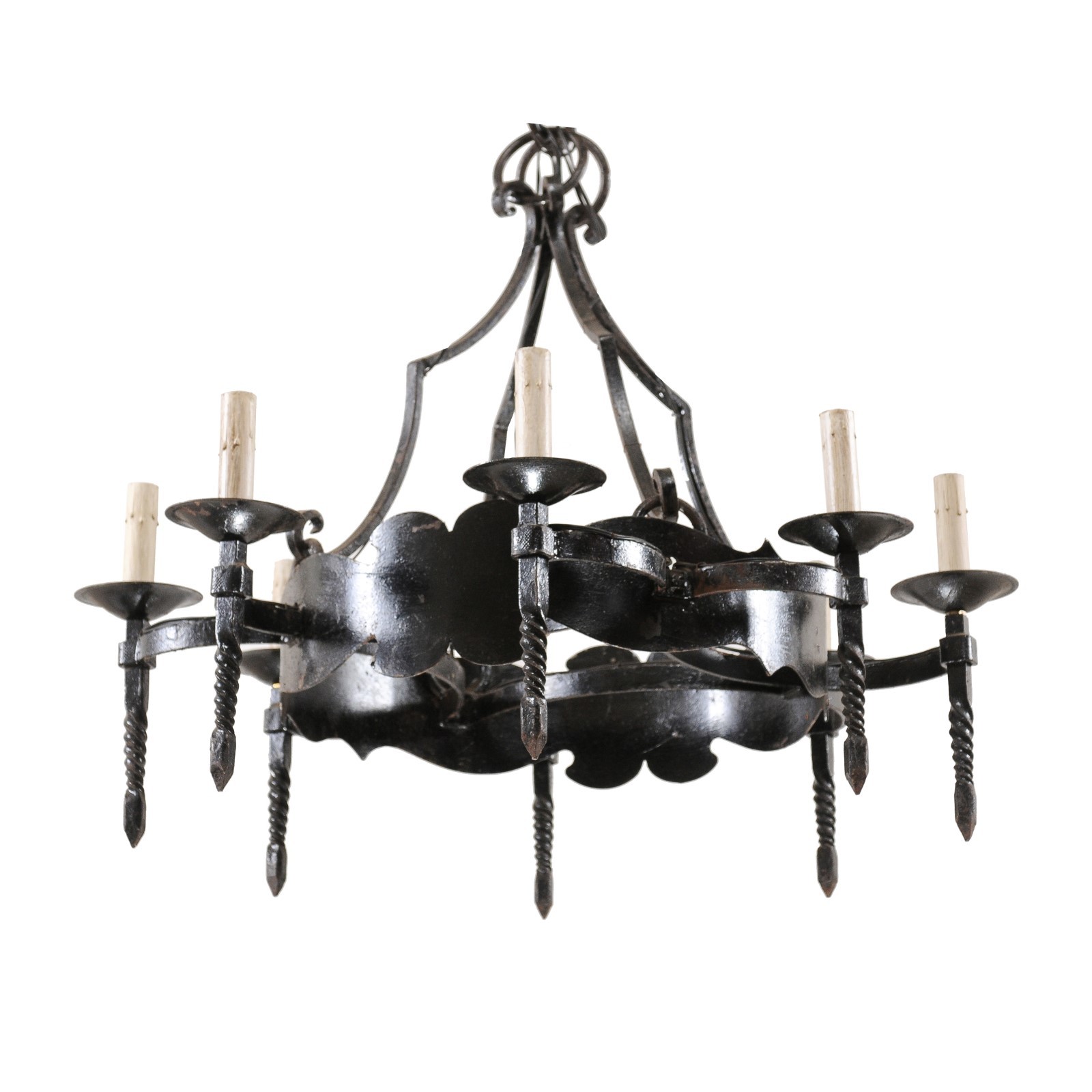 French Ring Chandelier w/Torch Lights