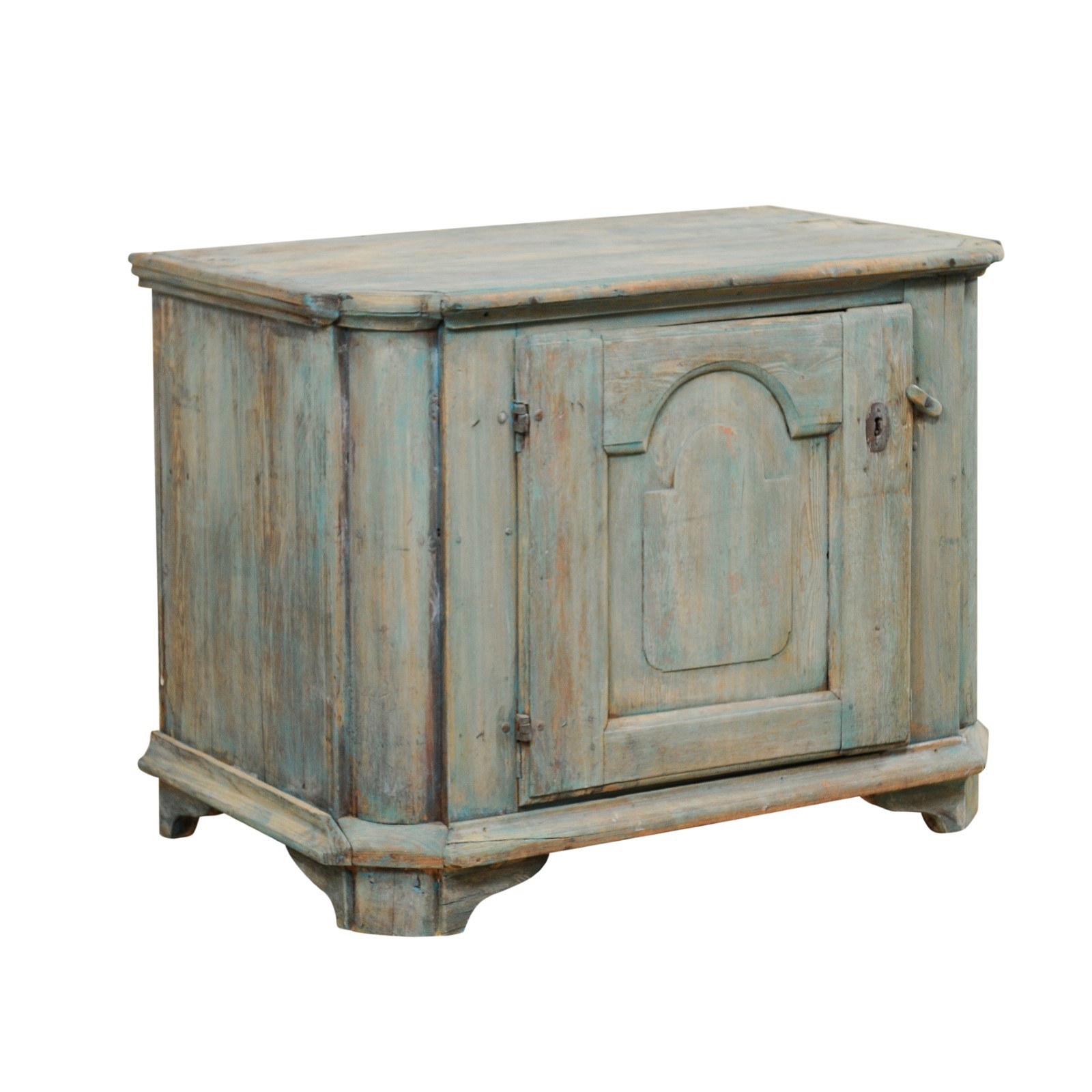 18th C. Swedish Cabinet in Teal Blue