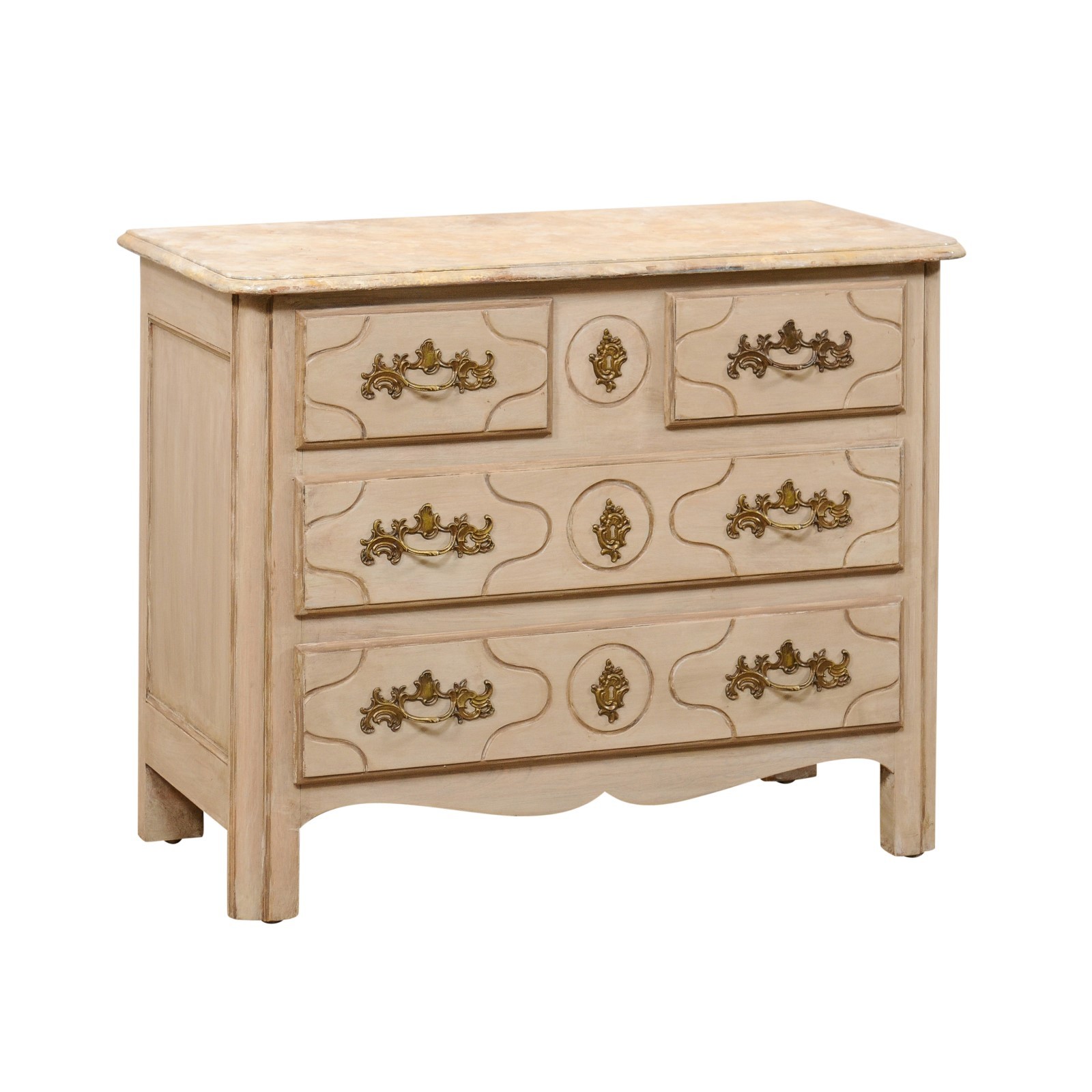 French Chest w/Faux Marble Painted Top