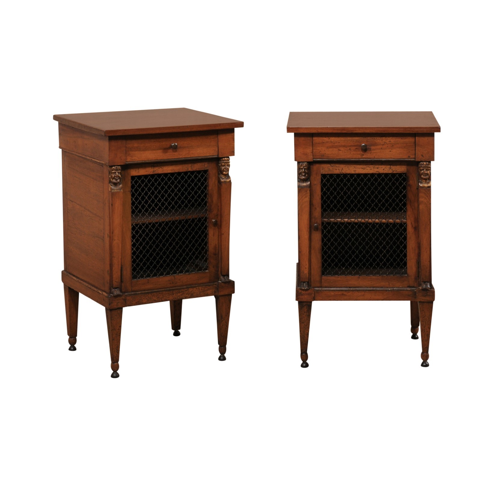 Pair of Antique Petite Side Cabinets, Italy
