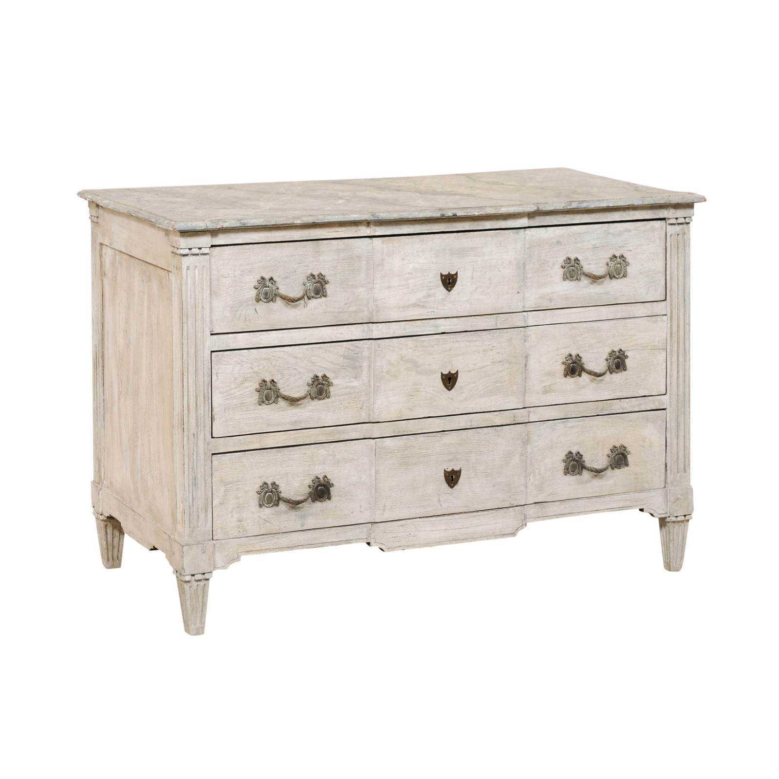 19th C. French Commode w/Faux Marble Top