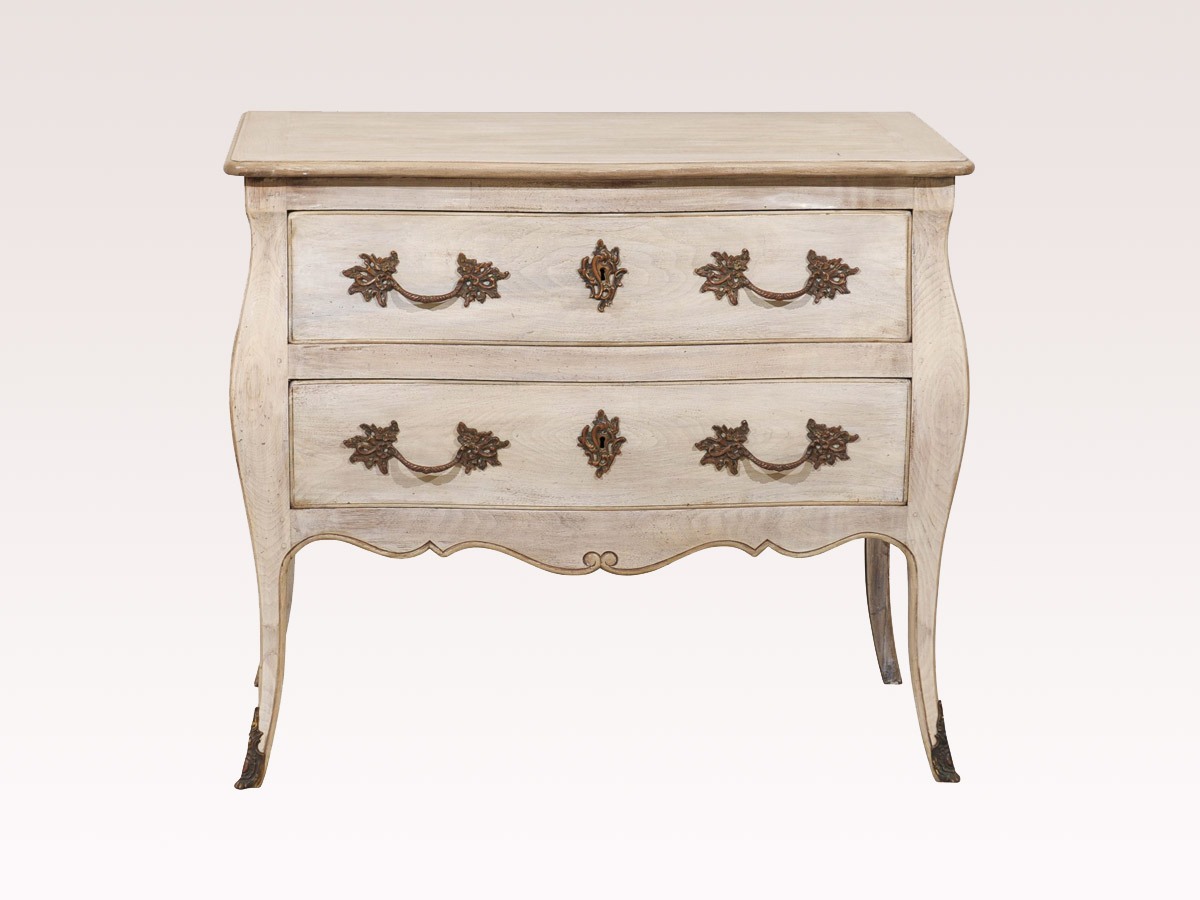 French Two Drawer Chest, 19th C.