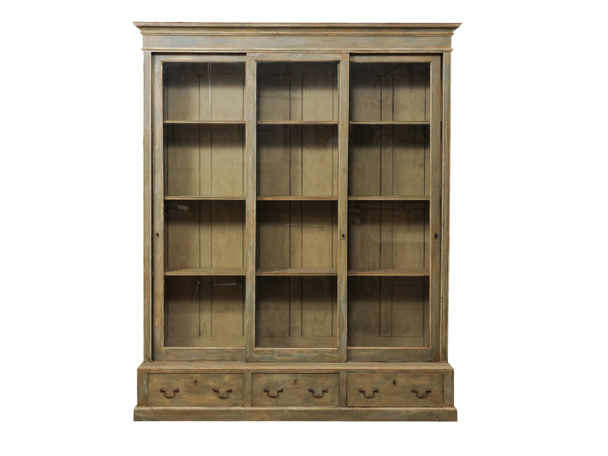 Large French Glass Door Bookcase 786 A Tyner Antiques