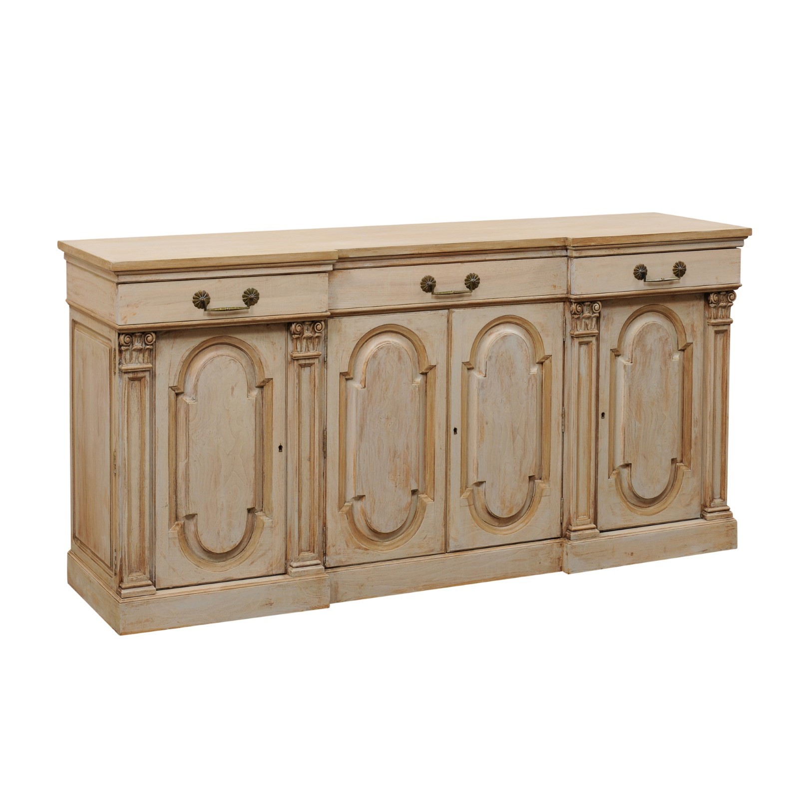 Painted Buffet w/ Corinthian Column Accents