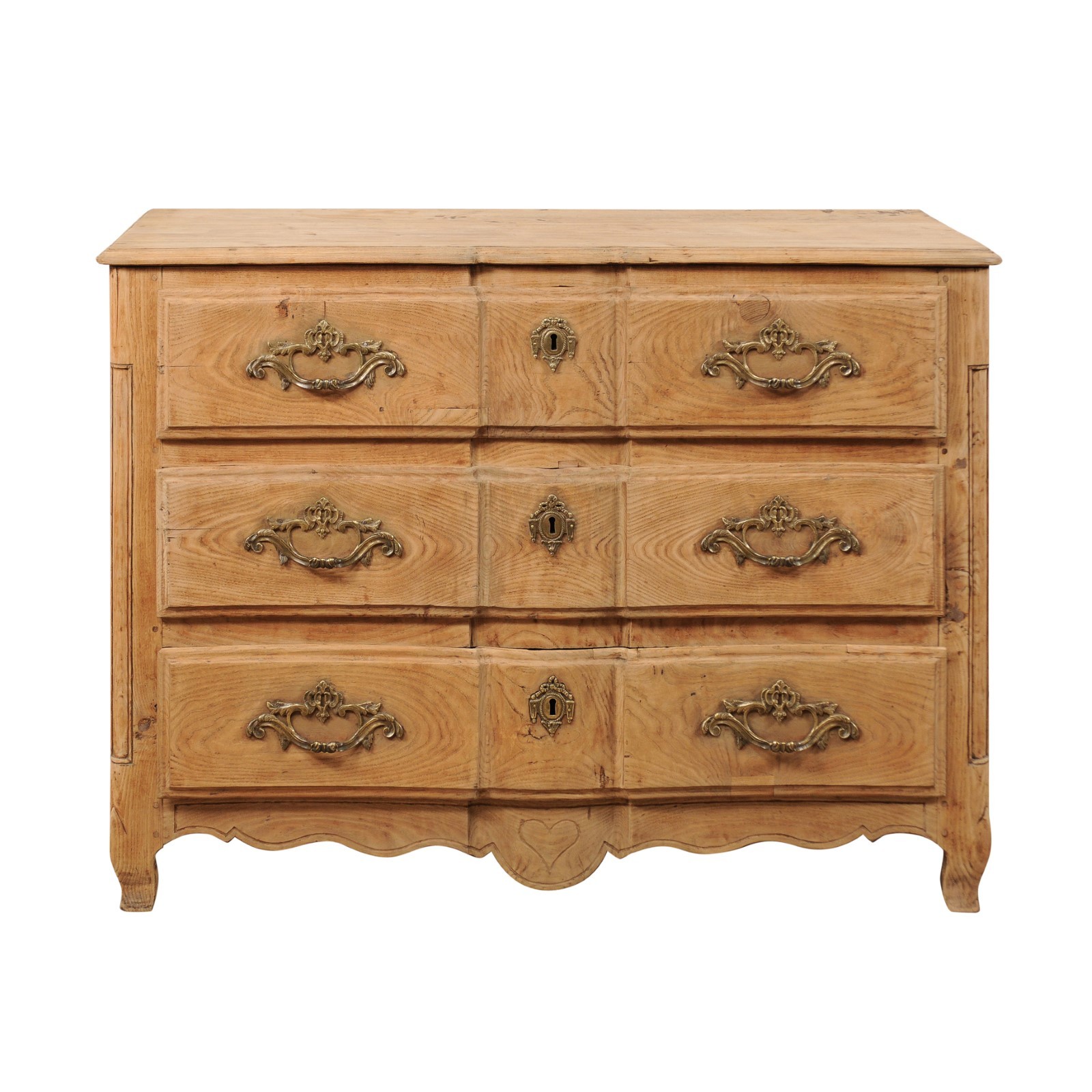 18th C. French Chest w/Subtle Oxbow-Front