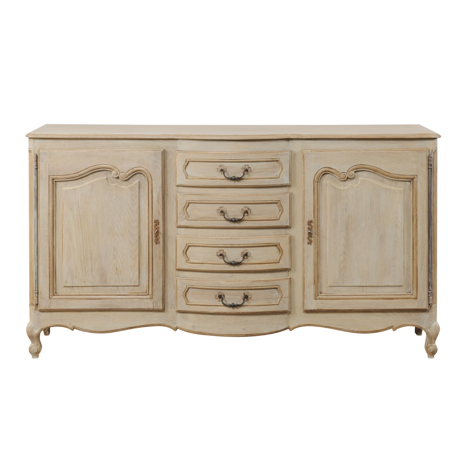 French Console Cabinet w/Center Drawers  