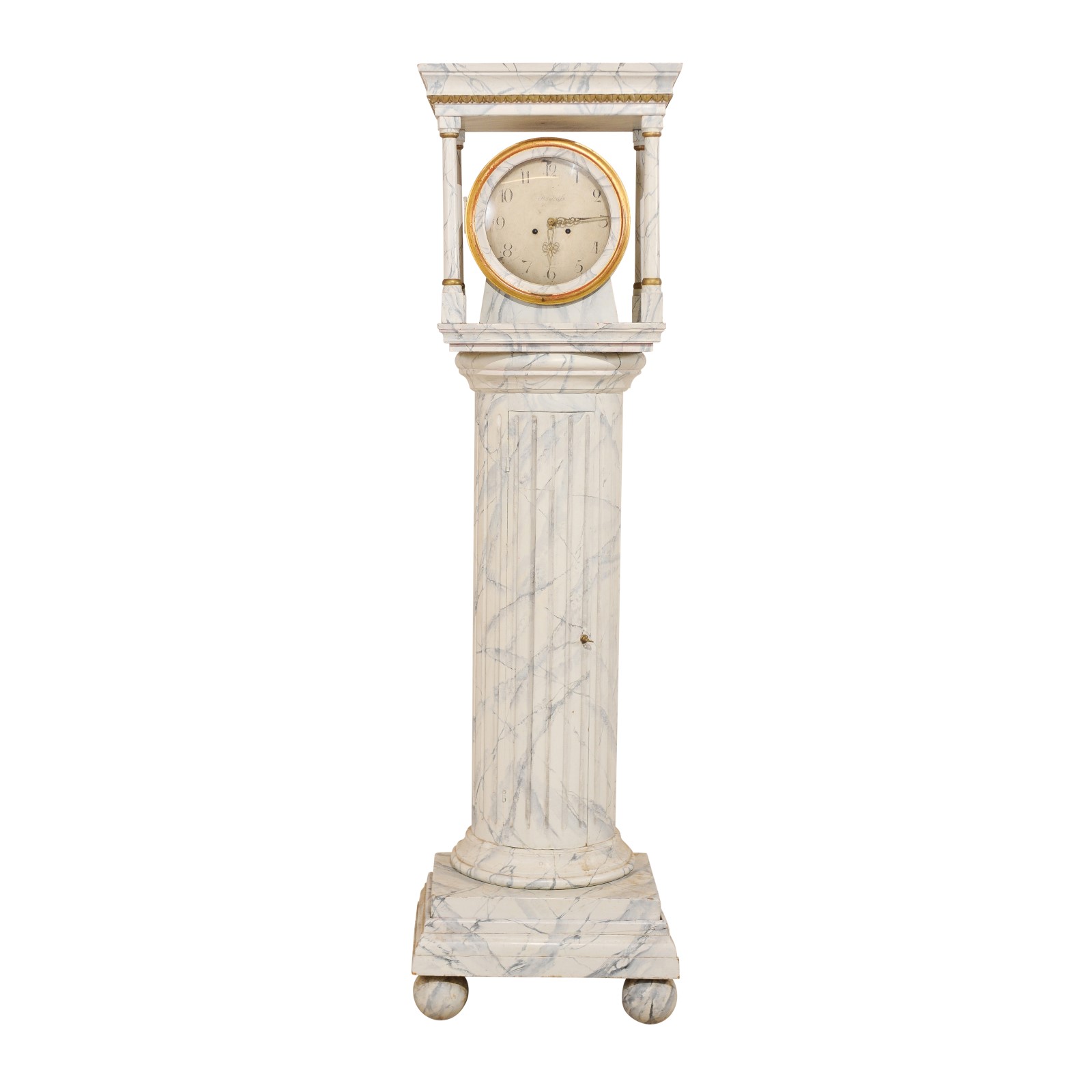Swedish 19th C. Column Body Clock