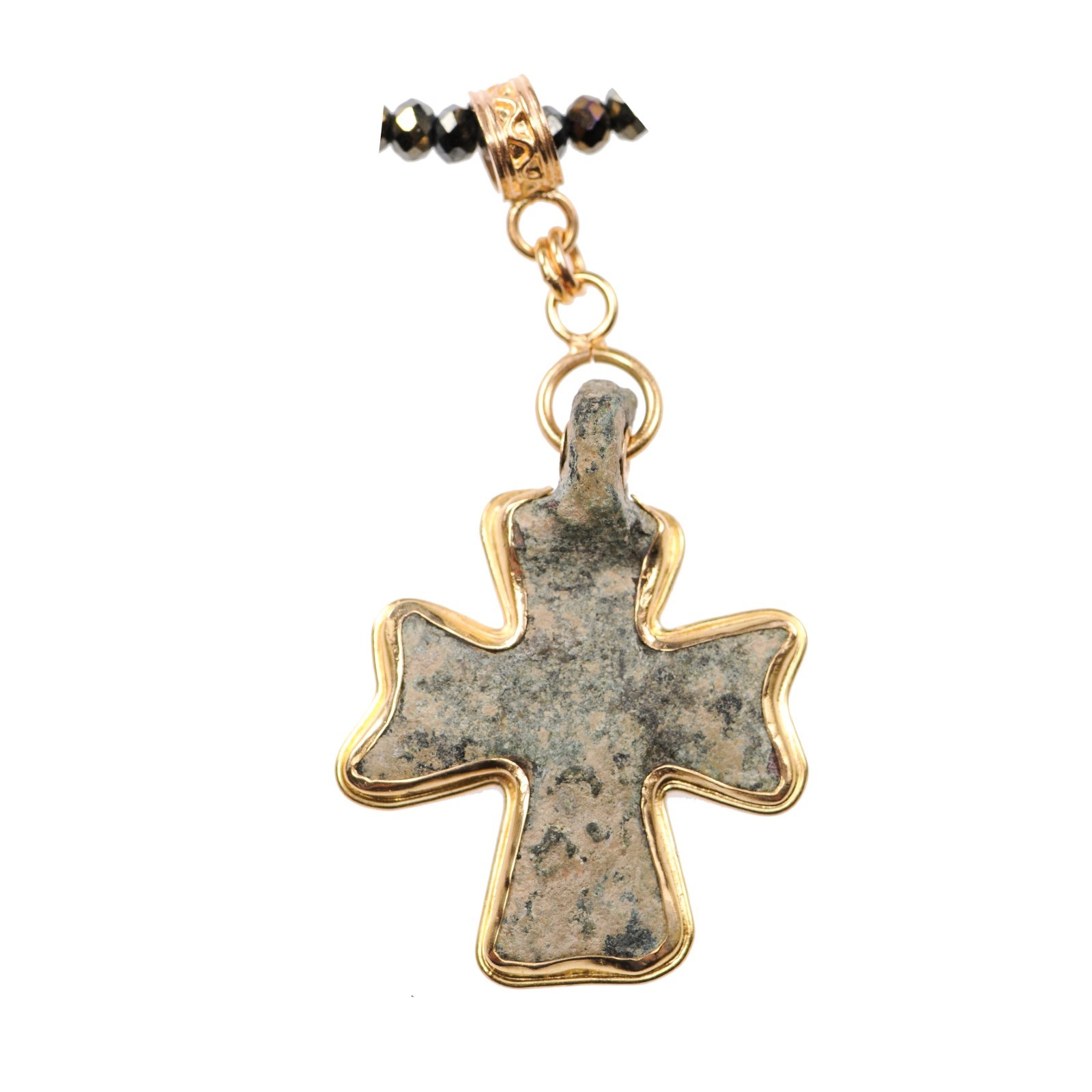 Authentic Byzantine Cross in 21kt Pendant