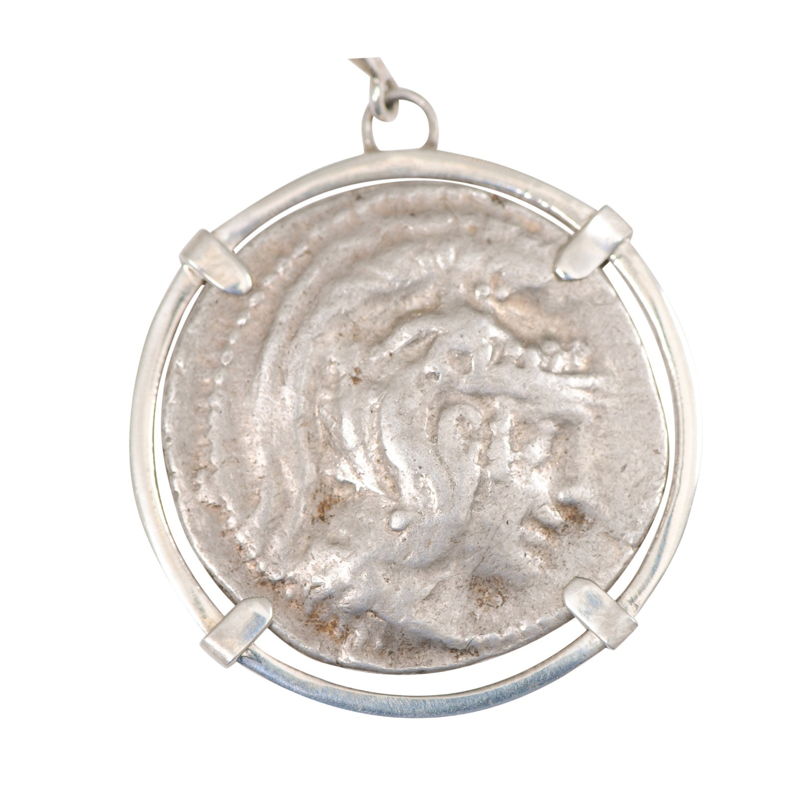 Athena/Owl Tetradrachm Coin Pendant & Chain