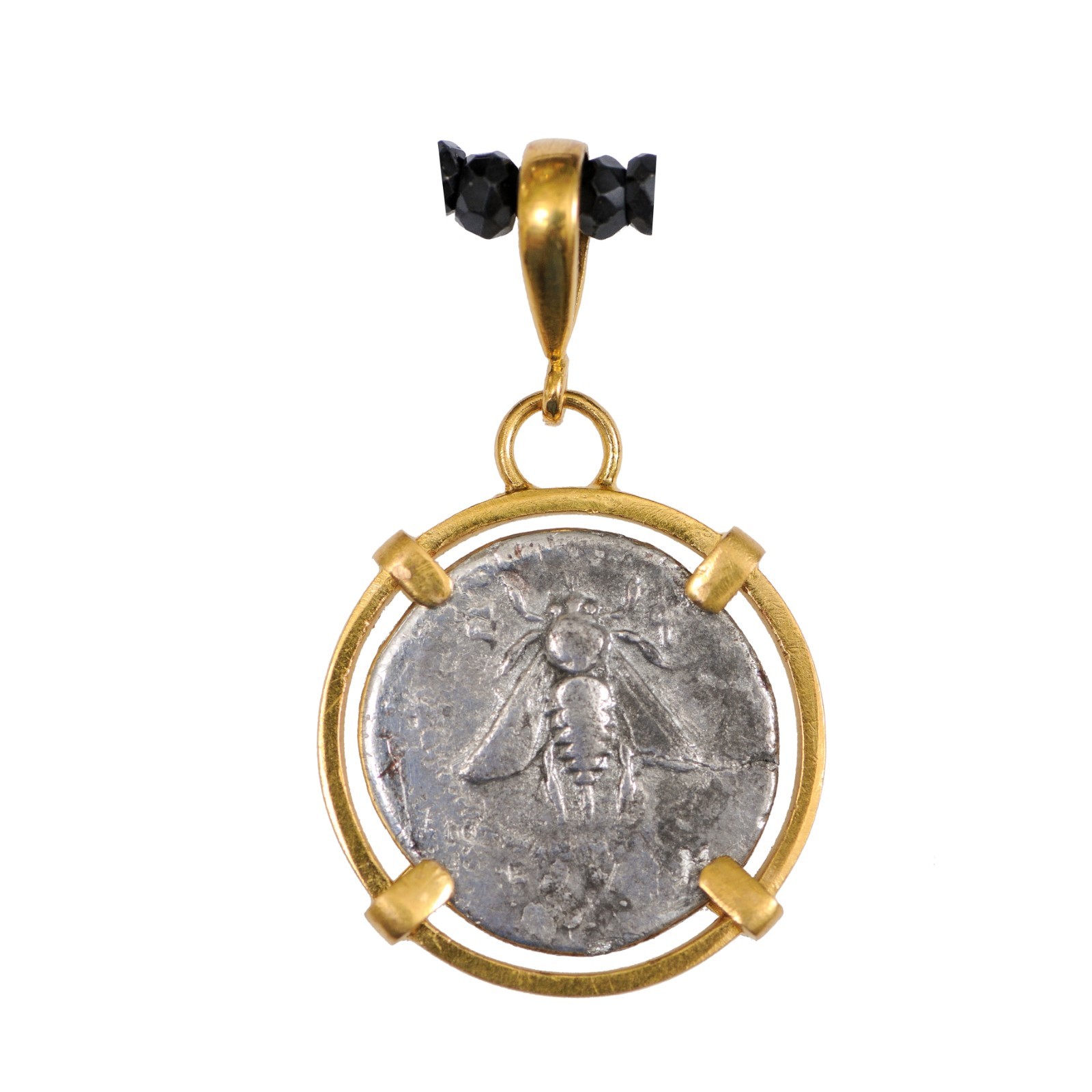 Ancient Bee/Deer Coin in 22kt Gold Pendant 