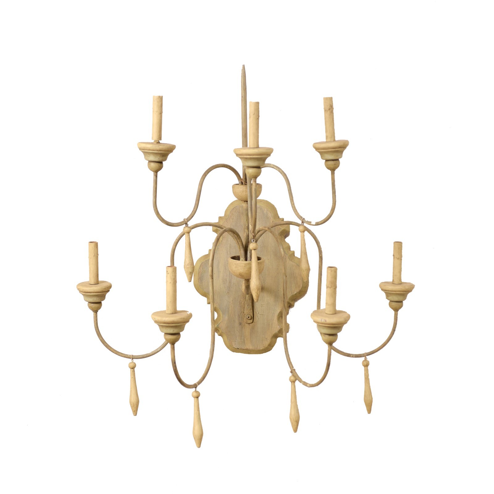 Italian Style 7-Light, 2-Tiered Sconce