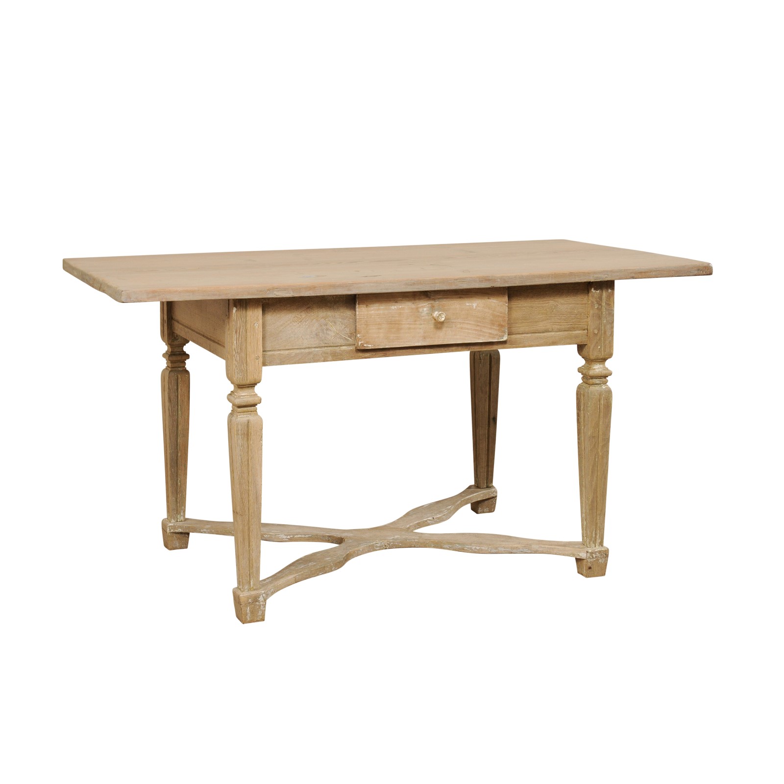 19th C. Swedish Pale Wood Desk 