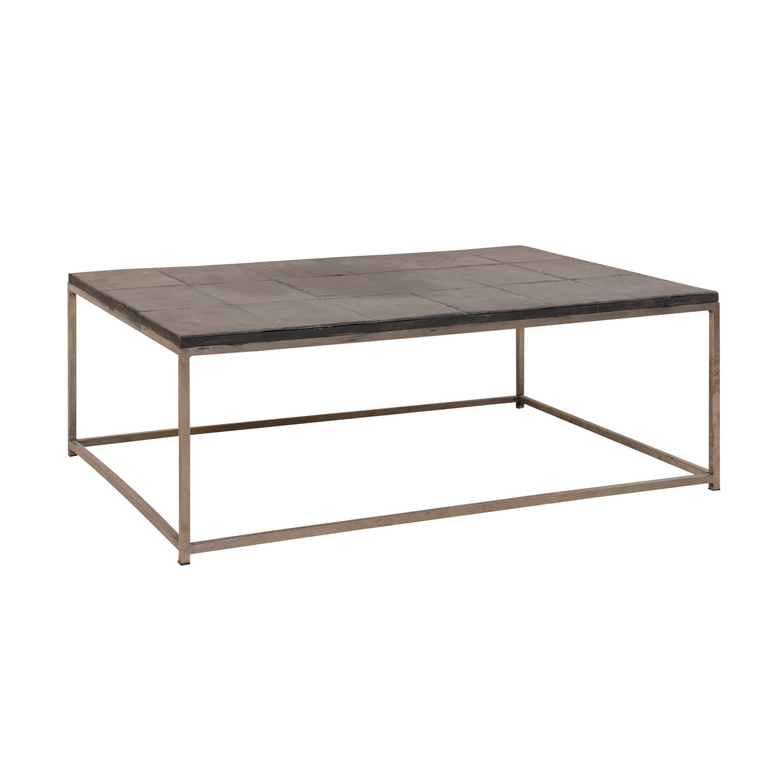 Modern Slate Tile & Metal Base Coffee Table