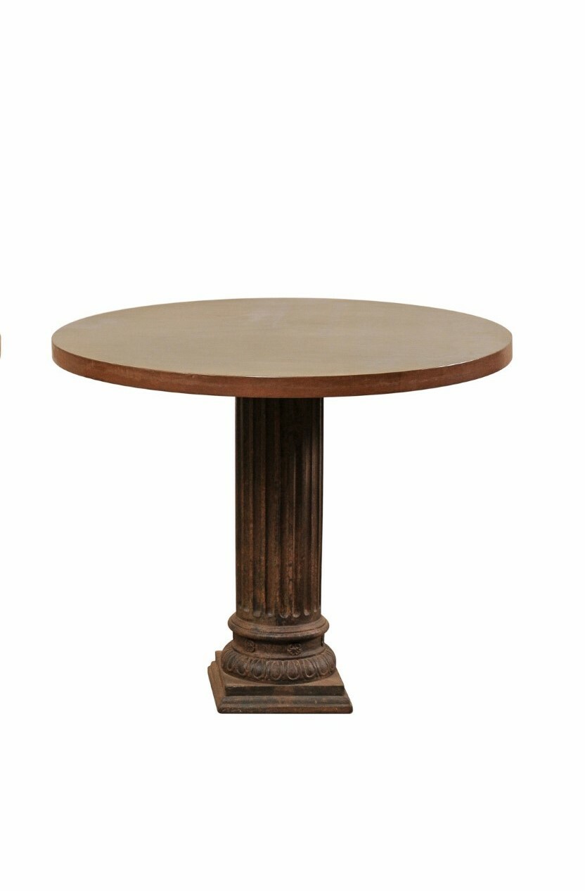 Single Antique Fluted Column Center Table